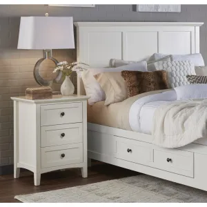 Paragon Three Drawer Nightstand in White Modus