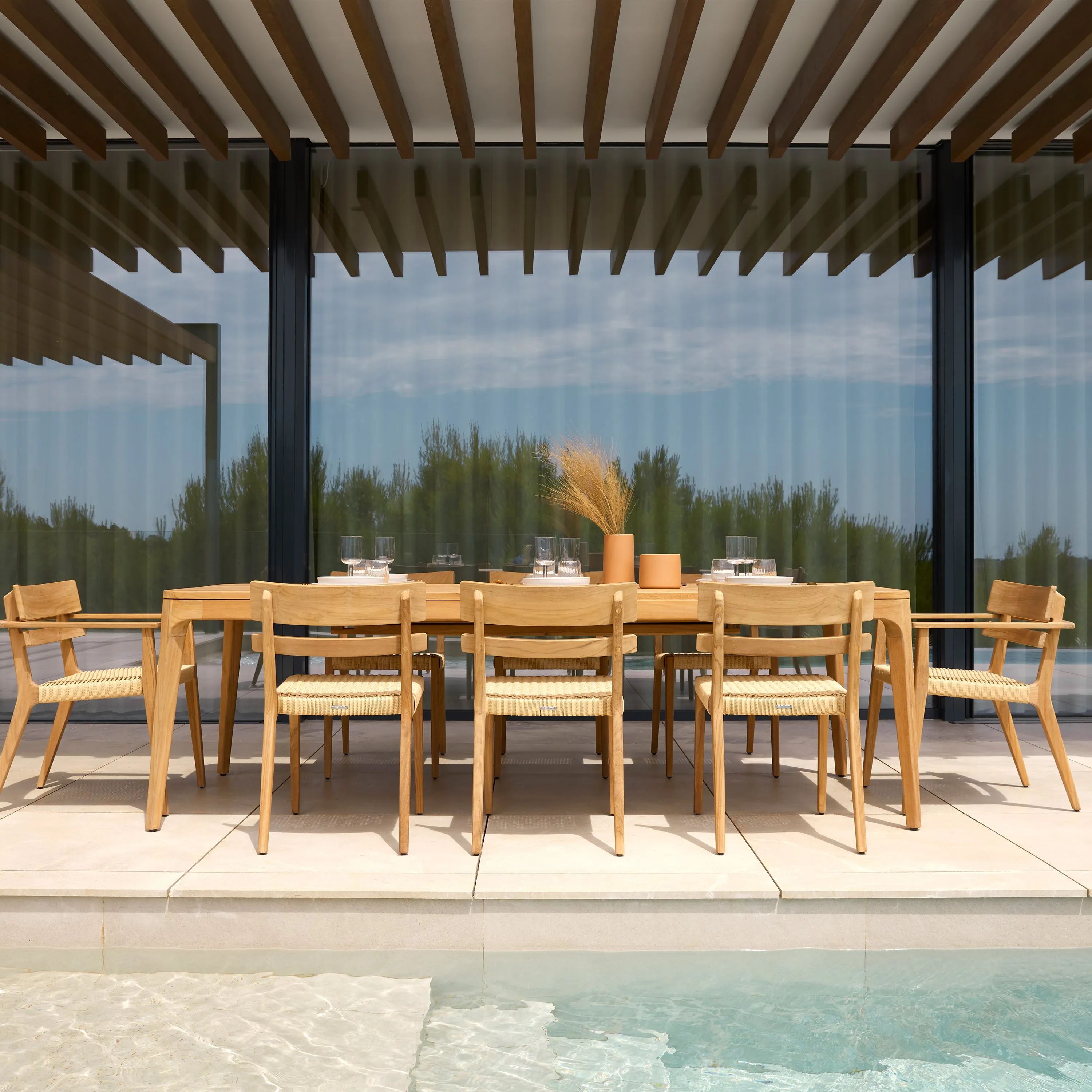 Paralel Rectangular Extendable Dining Table