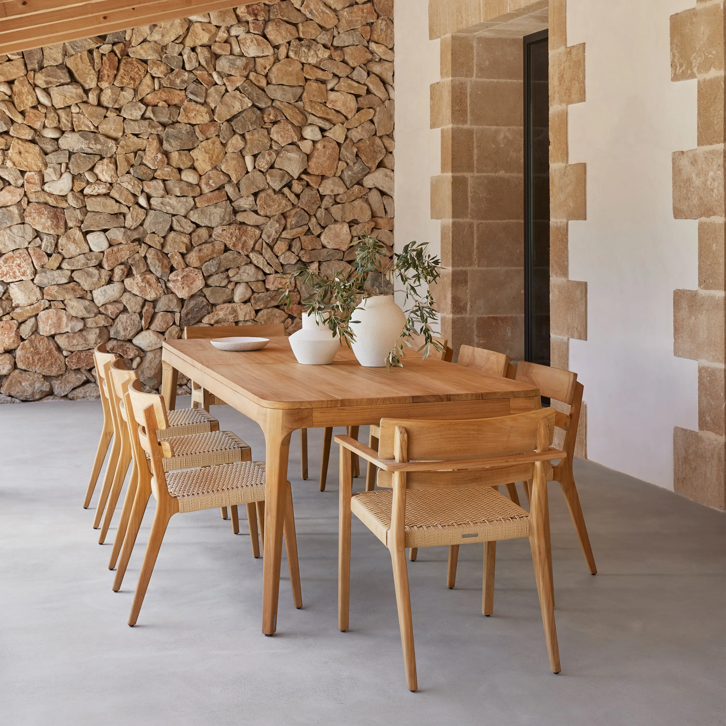 Paralel Rectangular Extendable Dining Table