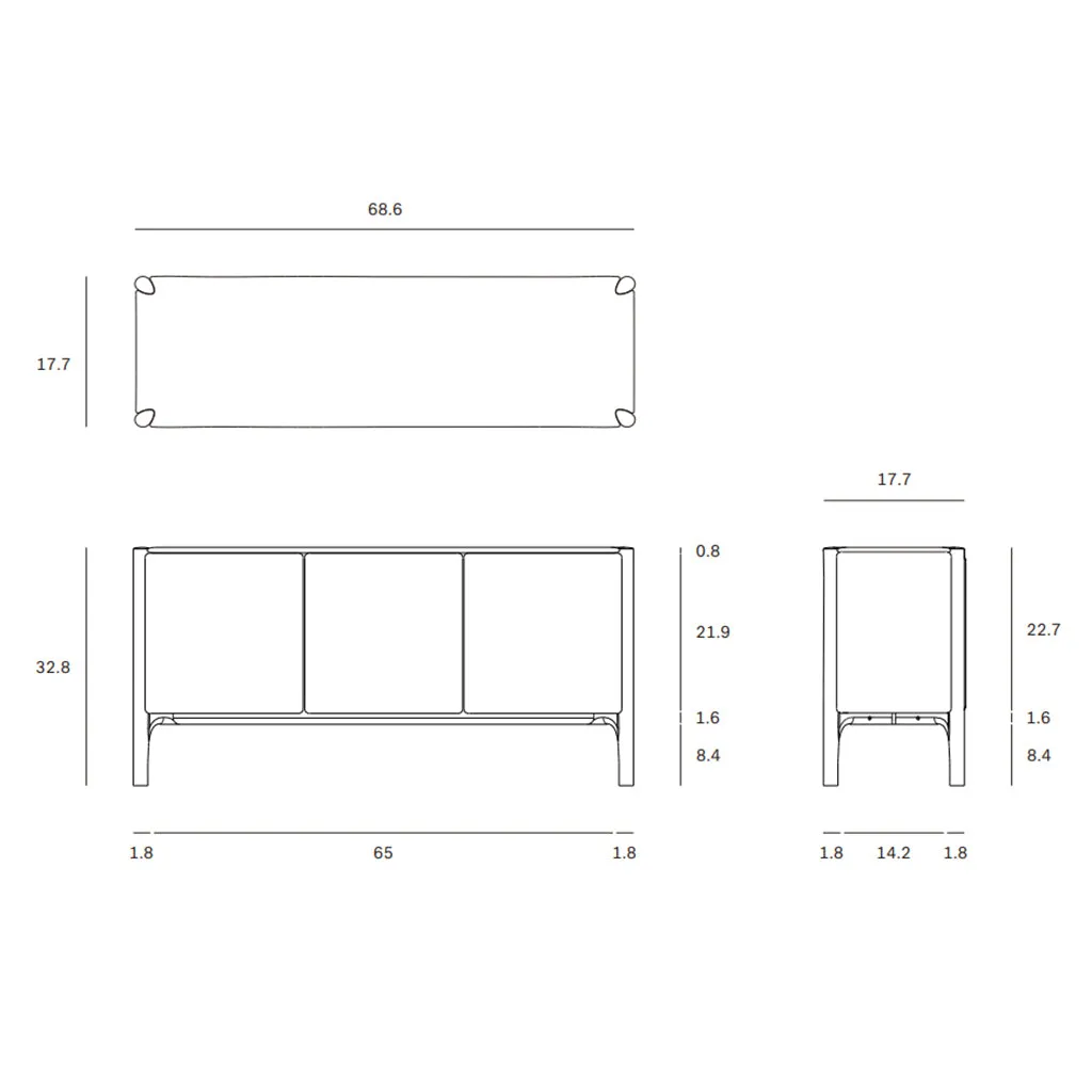 PI 3-Door Sideboard