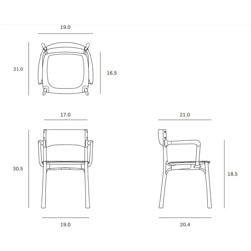 PI Dining Chair with Armrest