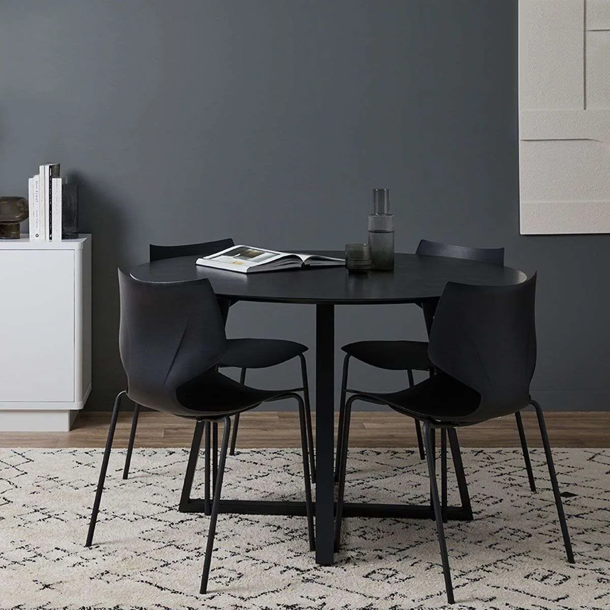 Pia Dining Chair - Black Set of Four Bundle Mocka