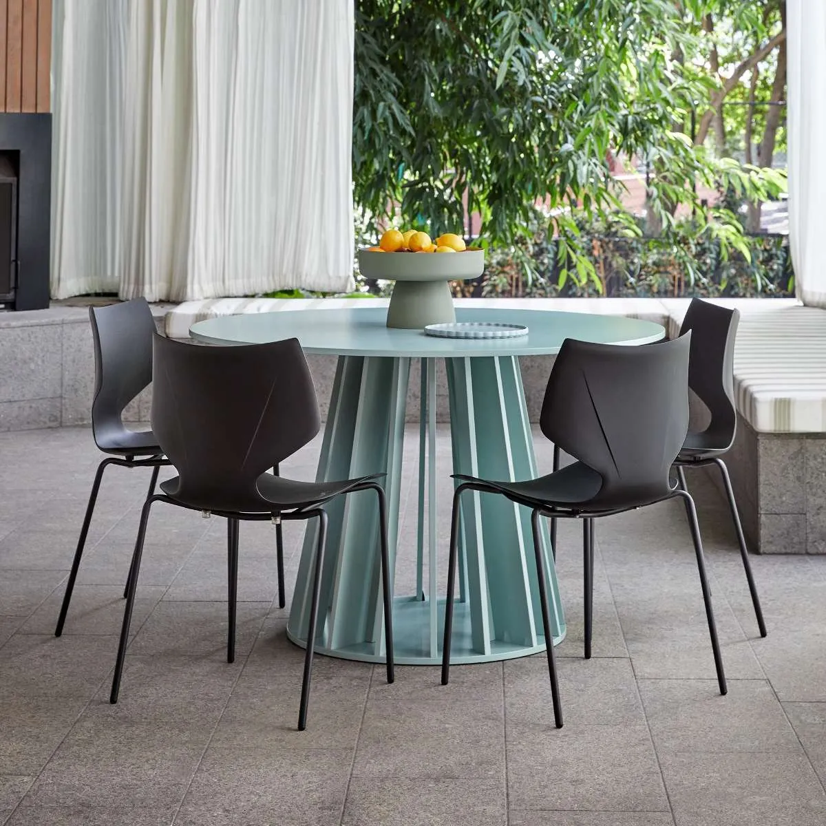 Pia Dining Chair - Black Set of Four Bundle Mocka