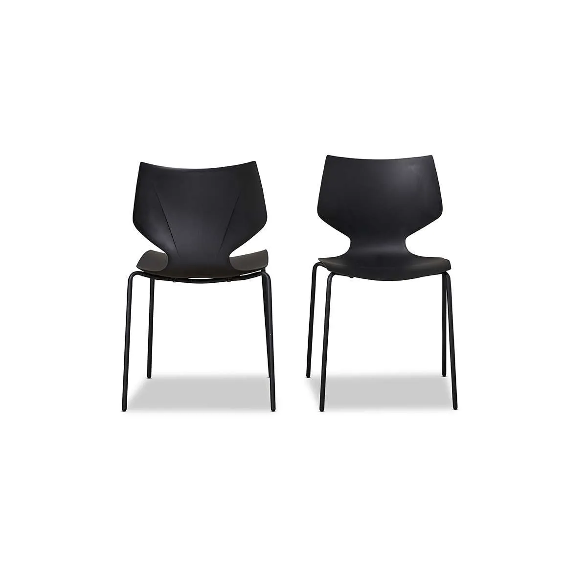 Pia Dining Chair - Set of 2 - Black Mocka