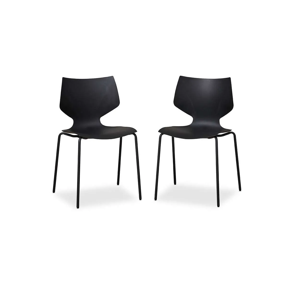 Pia Dining Chair - Set of 2 - Black Mocka