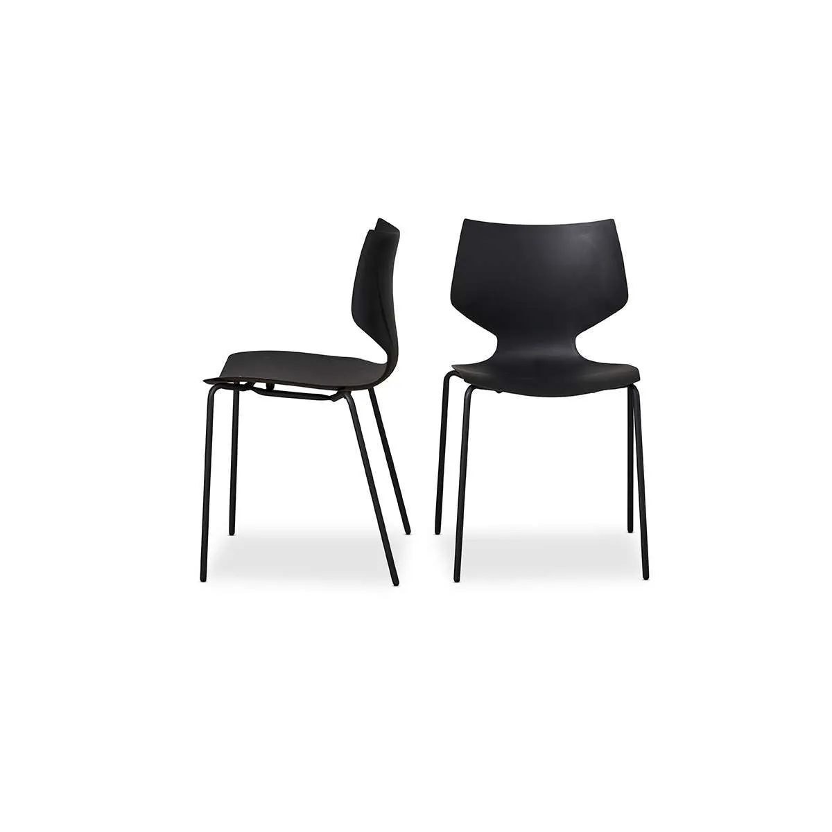 Pia Dining Chair - Set of 2 - Black Mocka