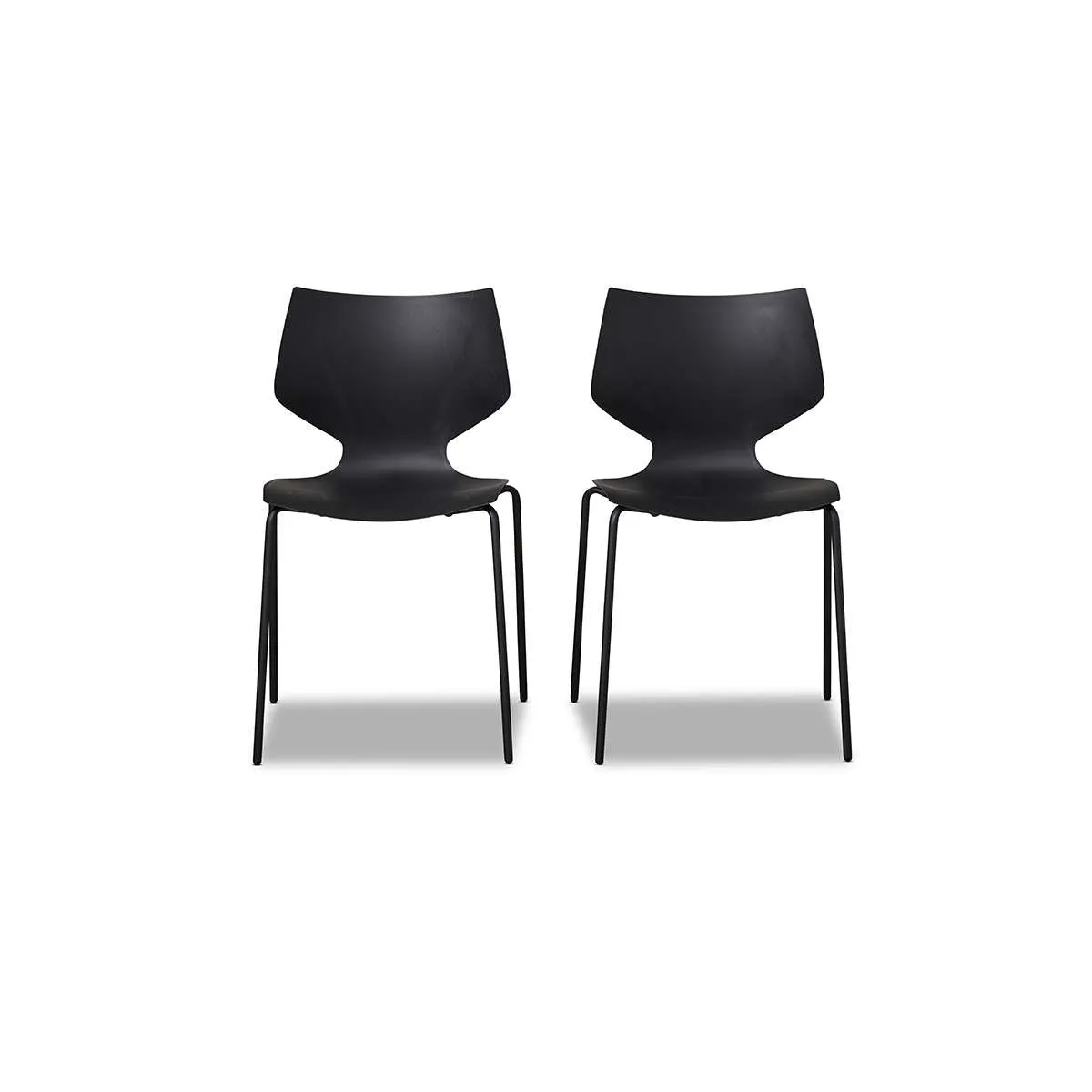 Pia Dining Chair - Set of 2 - Black Mocka