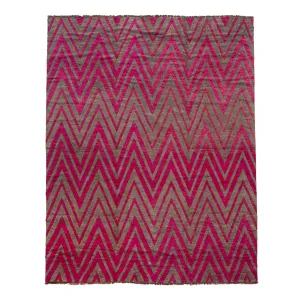 Pink Modern Wool Rug - 12' x 15'