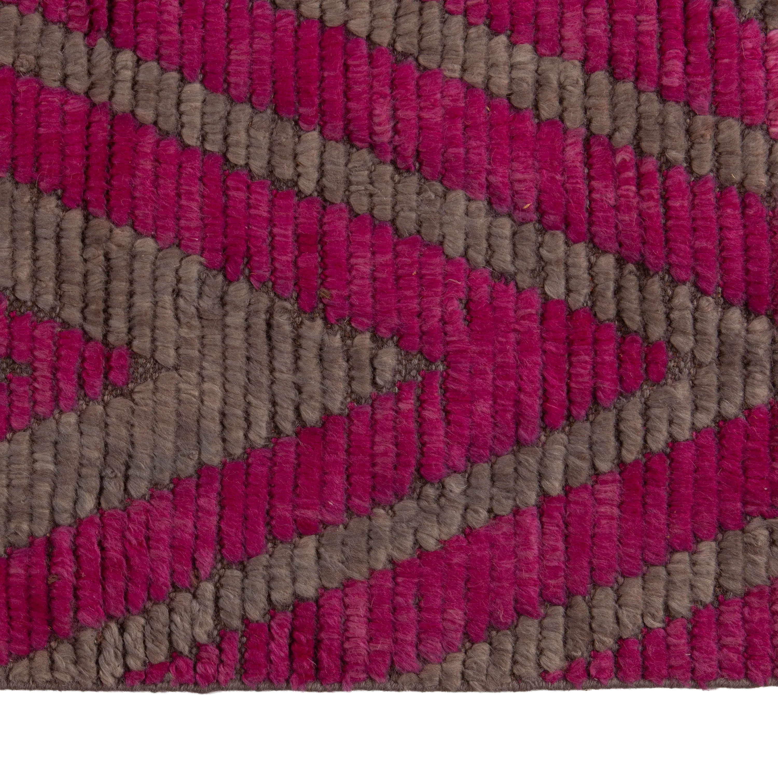 Pink Modern Wool Rug - 12' x 15'