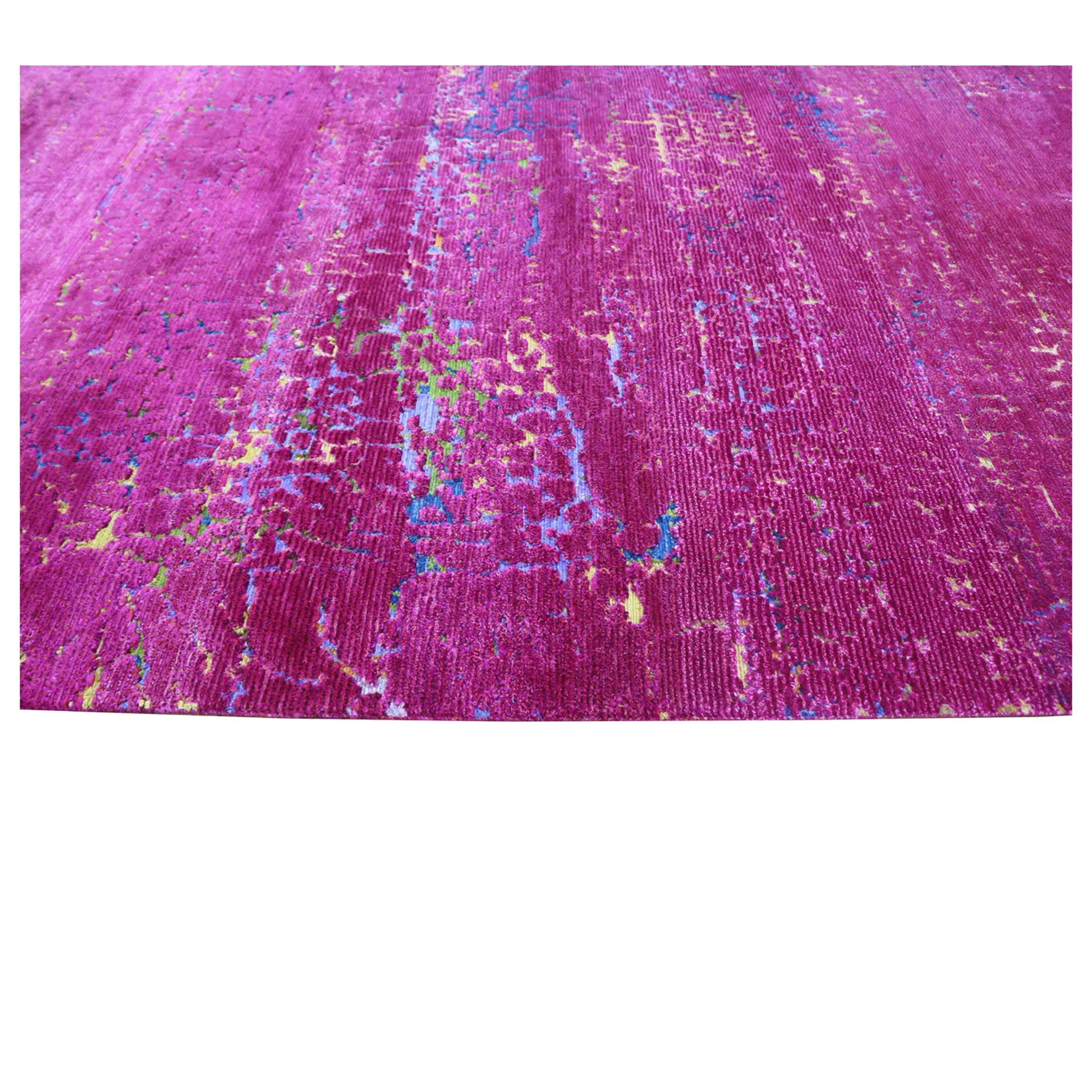 Pink Nu Vibrant Silk Tibetan Rug