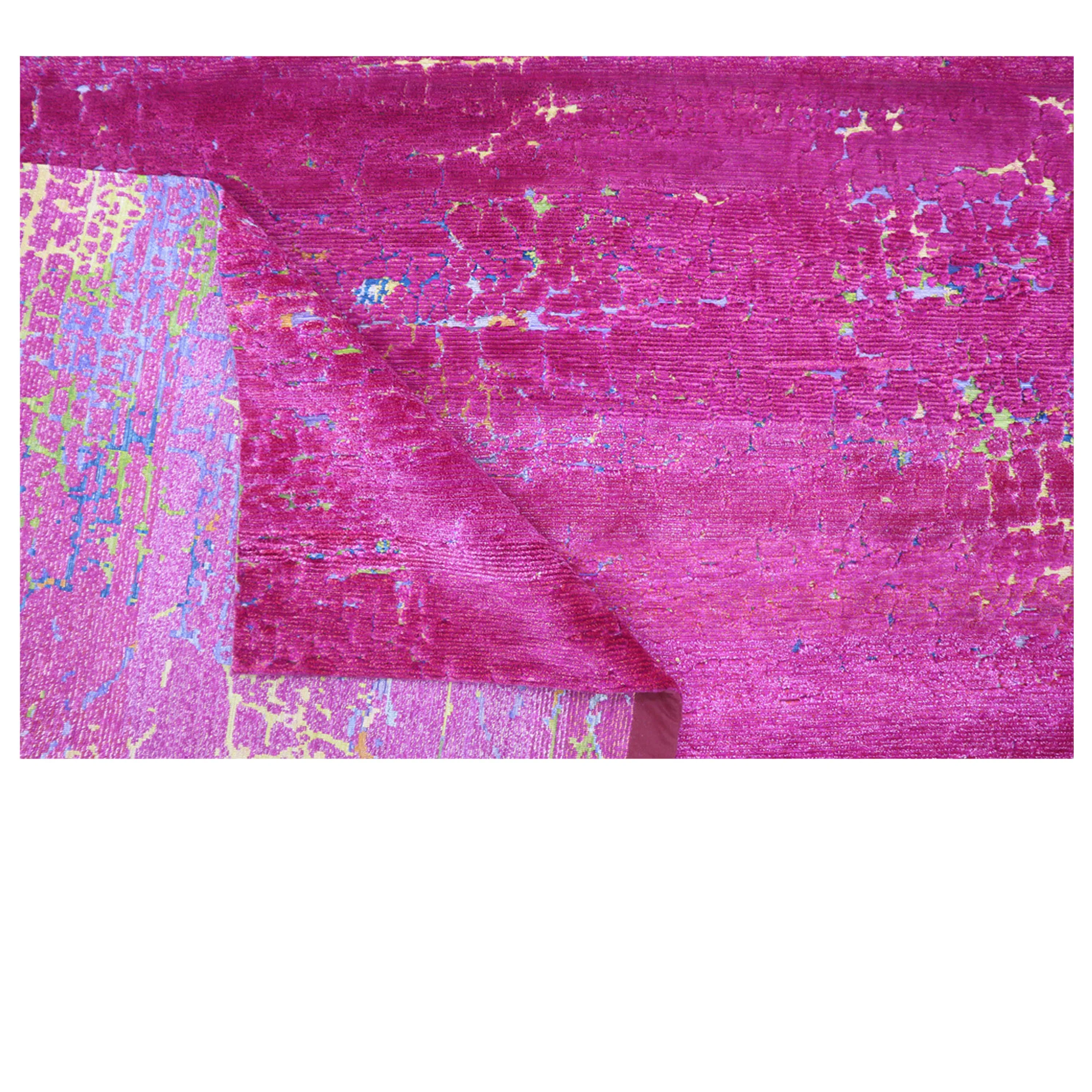 Pink Nu Vibrant Silk Tibetan Rug