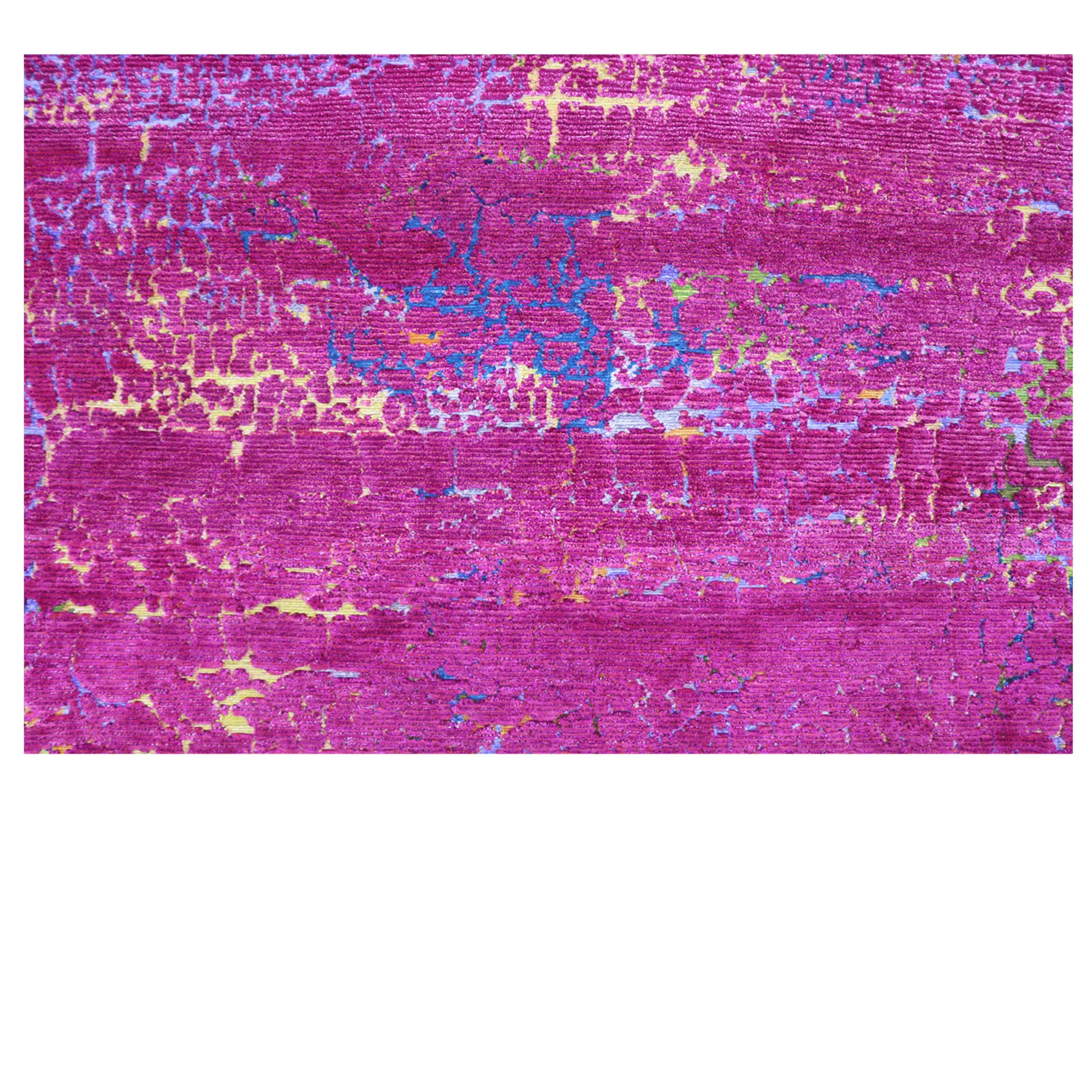 Pink Nu Vibrant Silk Tibetan Rug