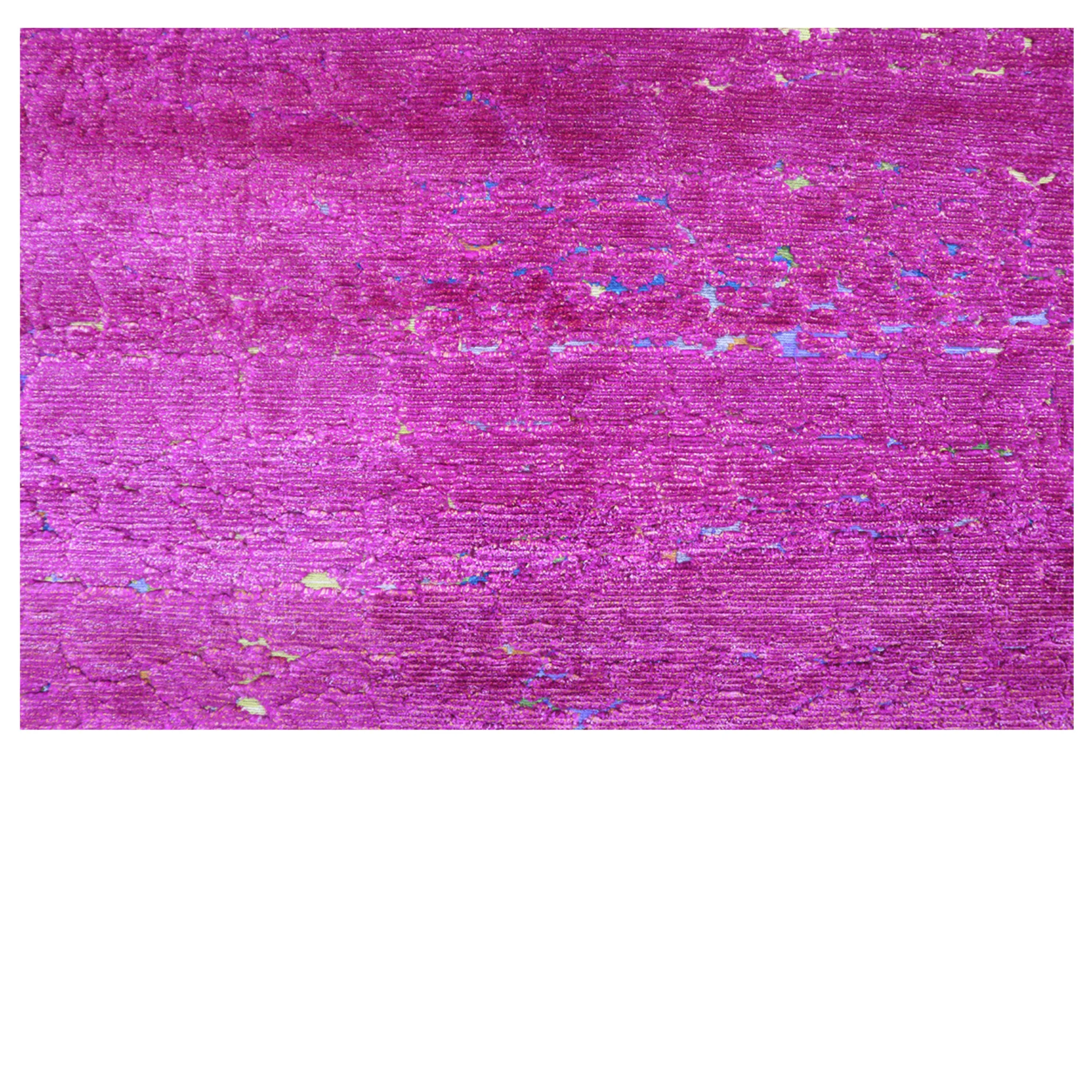 Pink Nu Vibrant Silk Tibetan Rug