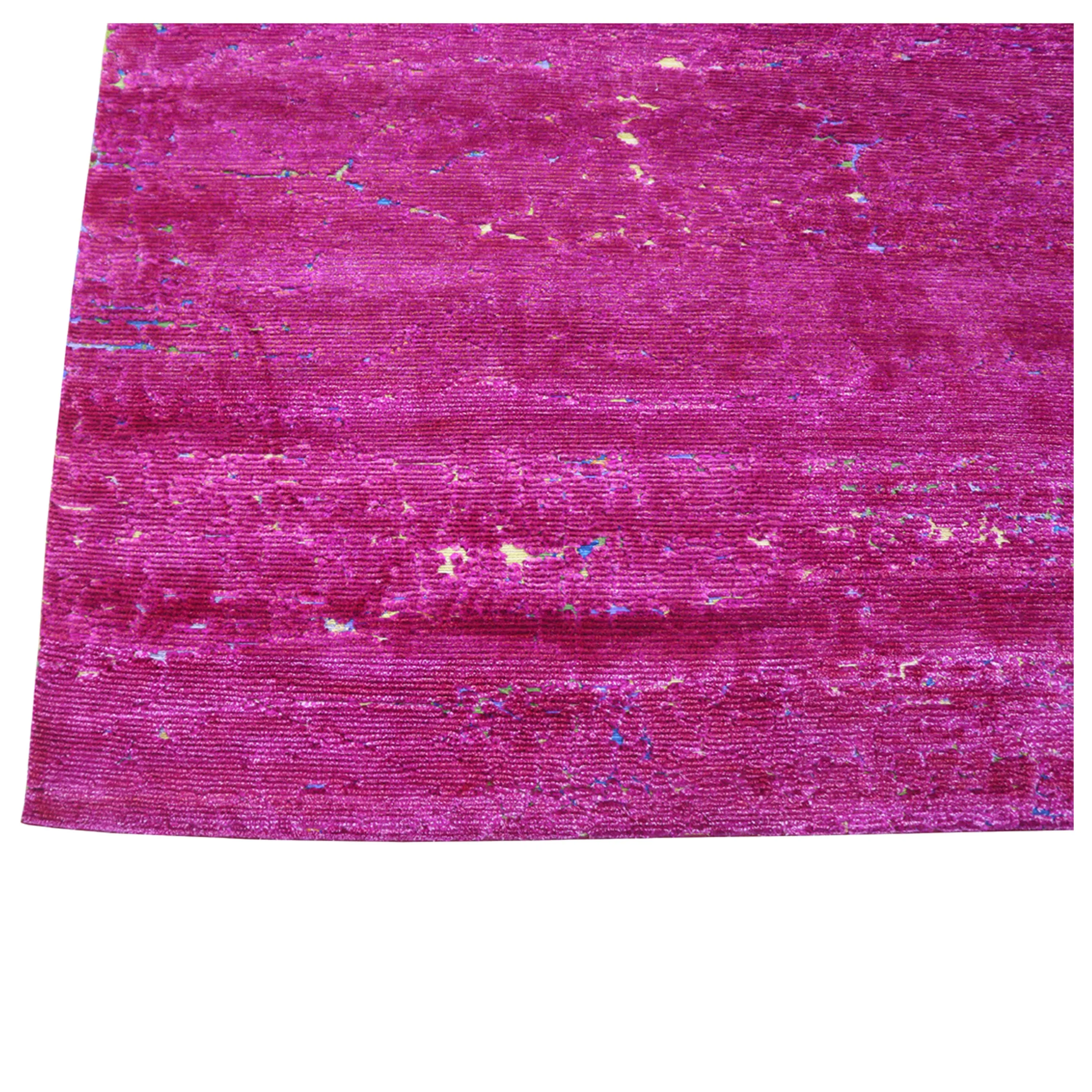 Pink Nu Vibrant Silk Tibetan Rug