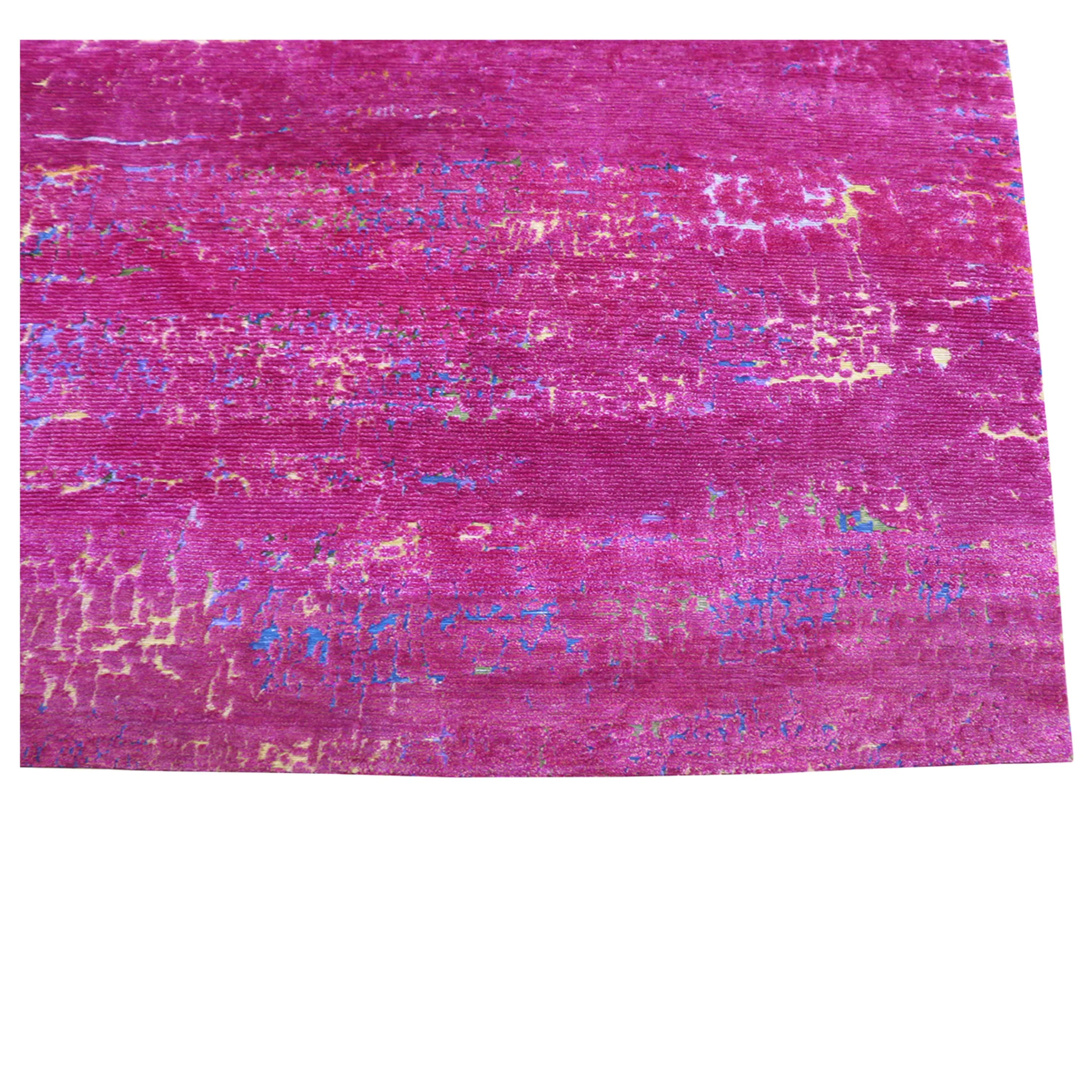 Pink Nu Vibrant Silk Tibetan Rug