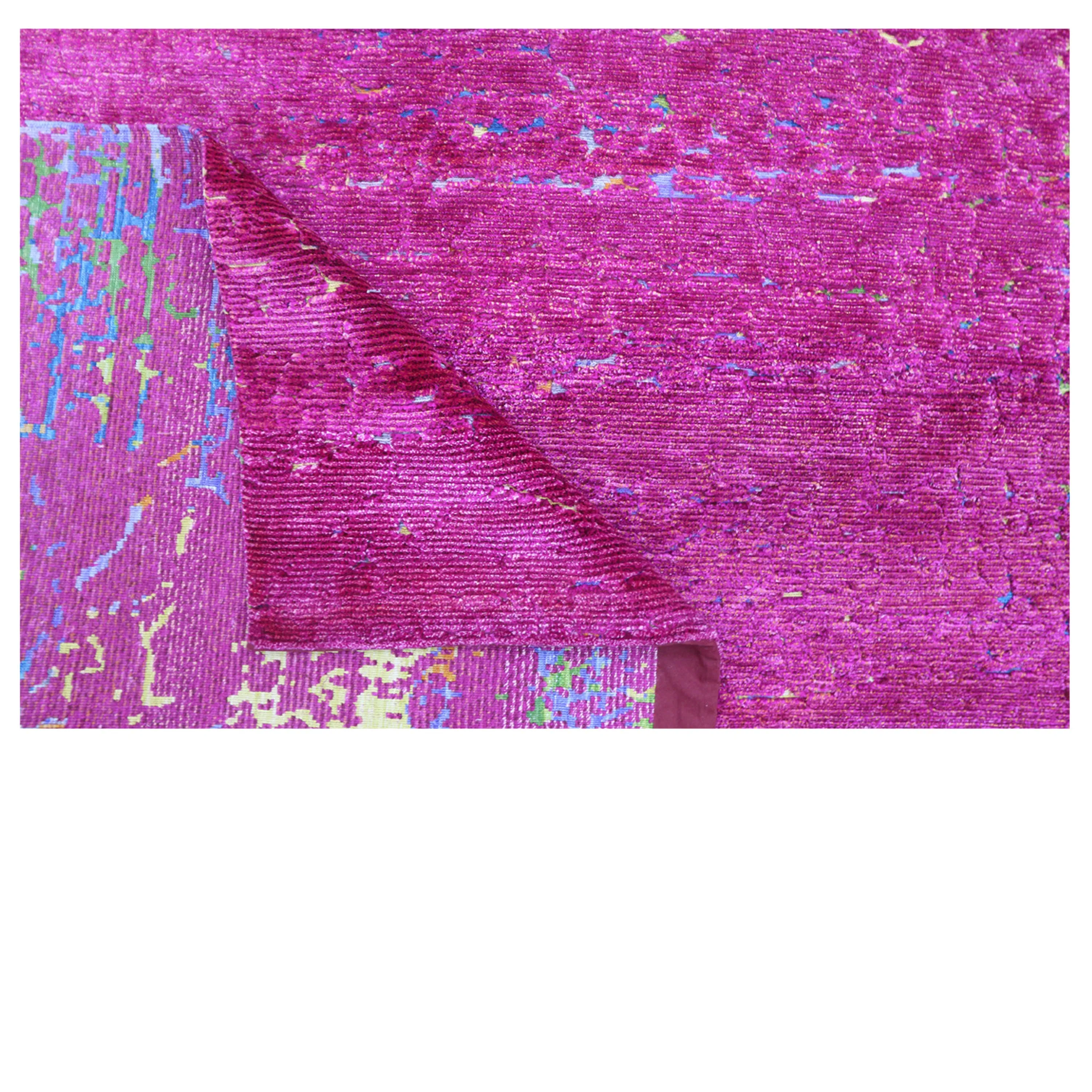 Pink Nu Vibrant Silk Tibetan Rug