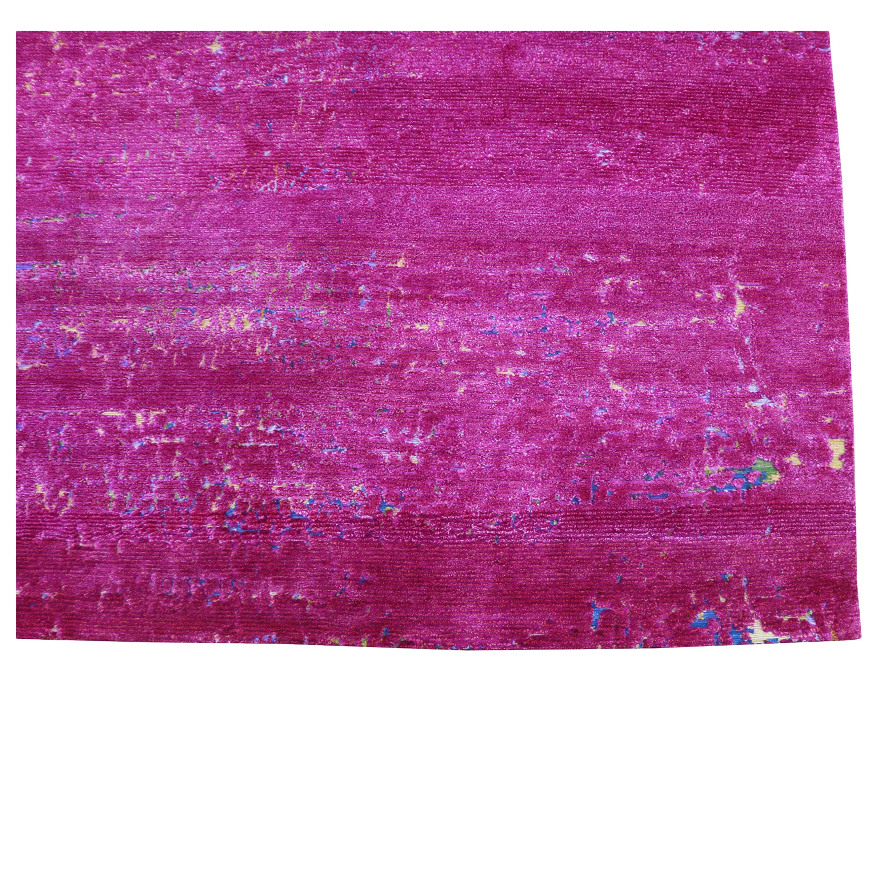 Pink Nu Vibrant Silk Tibetan Rug