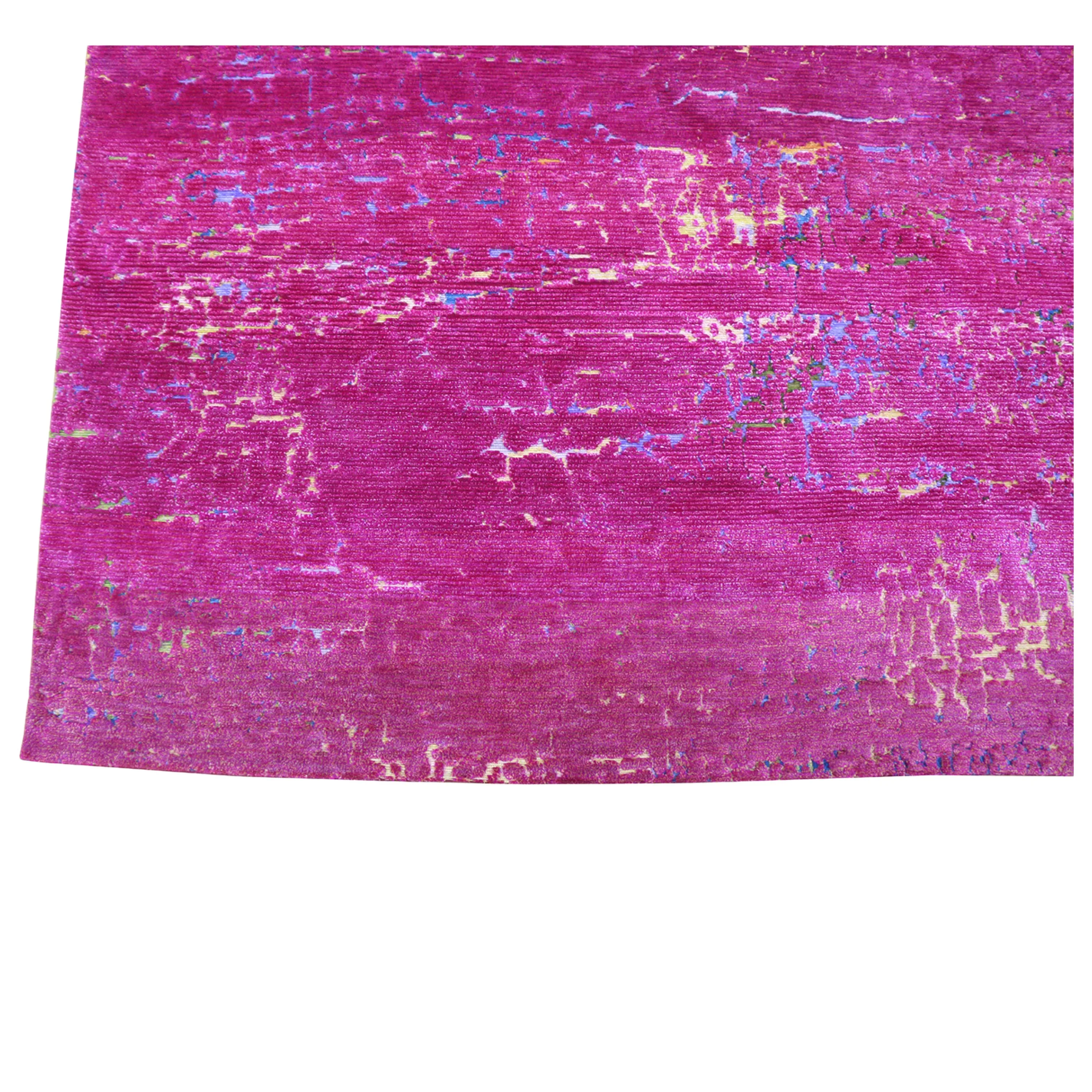 Pink Nu Vibrant Silk Tibetan Rug