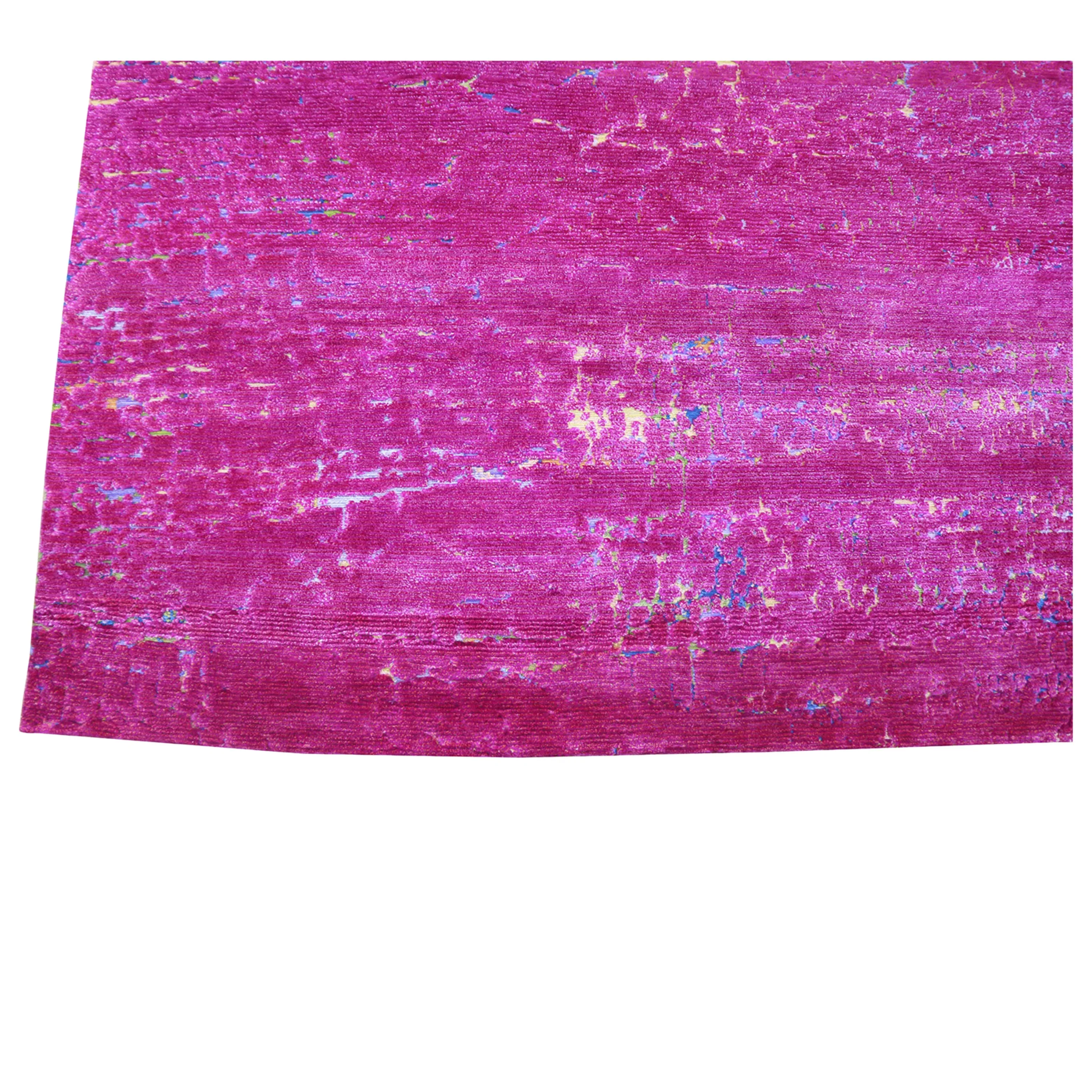 Pink Nu Vibrant Silk Tibetan Rug