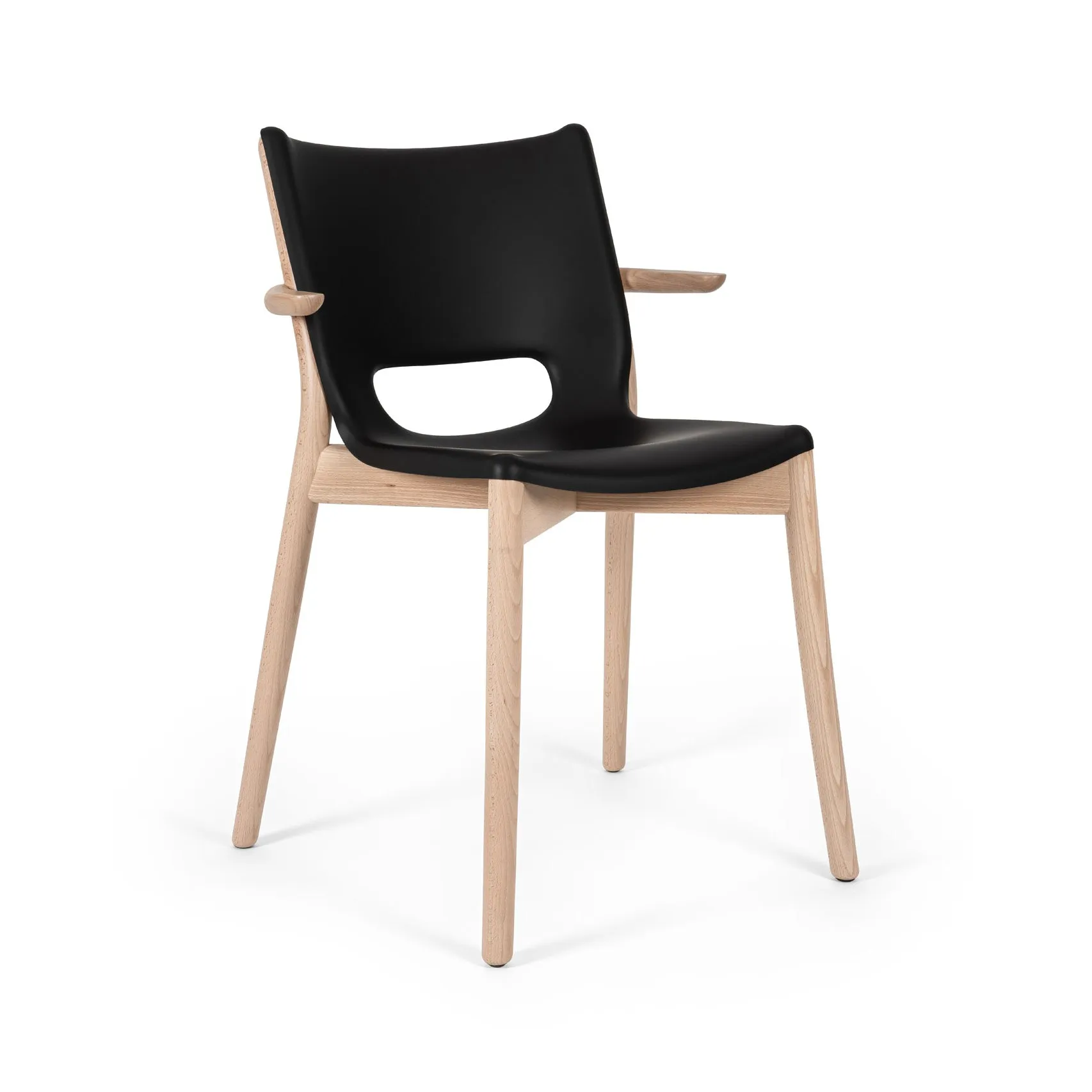 Pole Dining Chair with Armrest