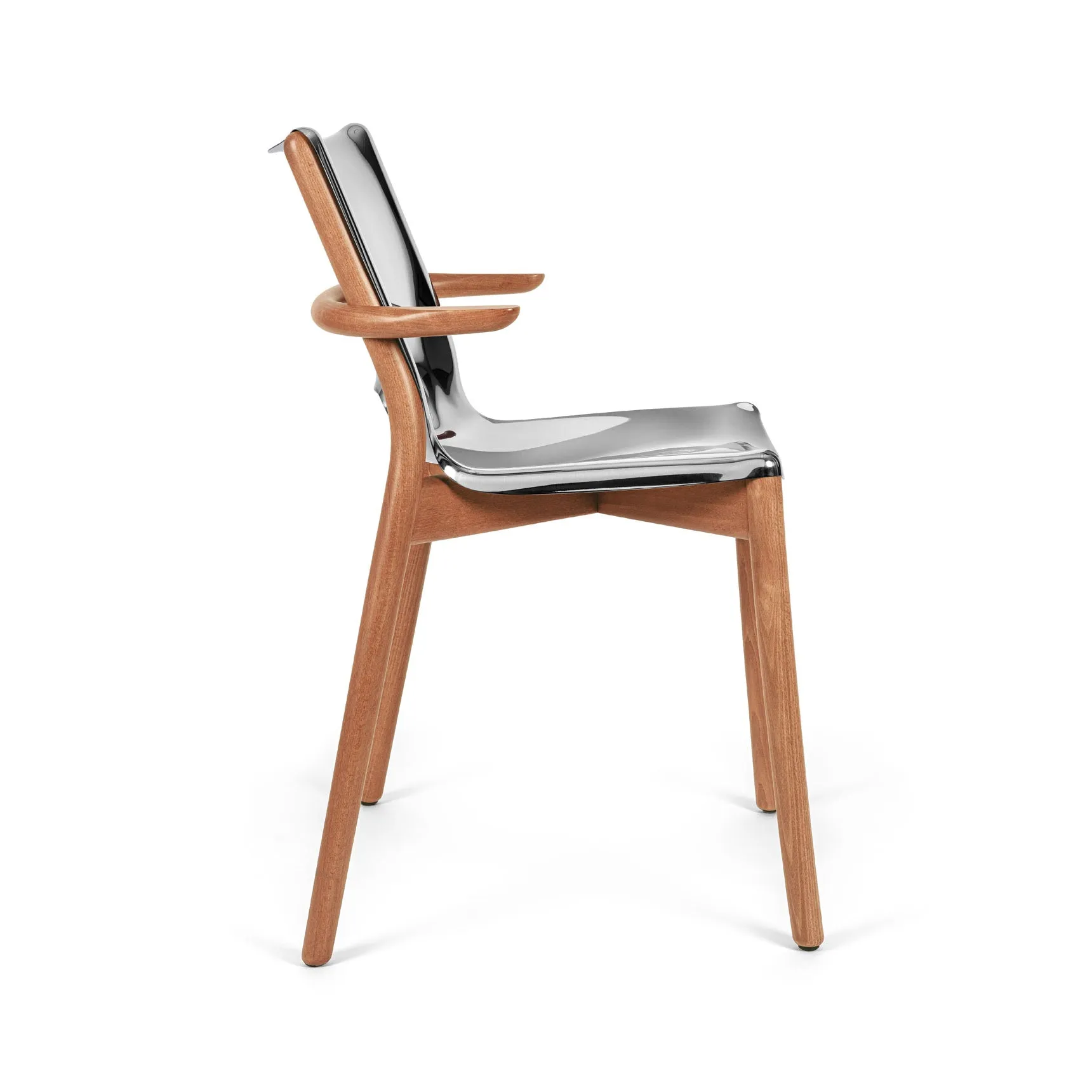 Pole Dining Chair with Armrest