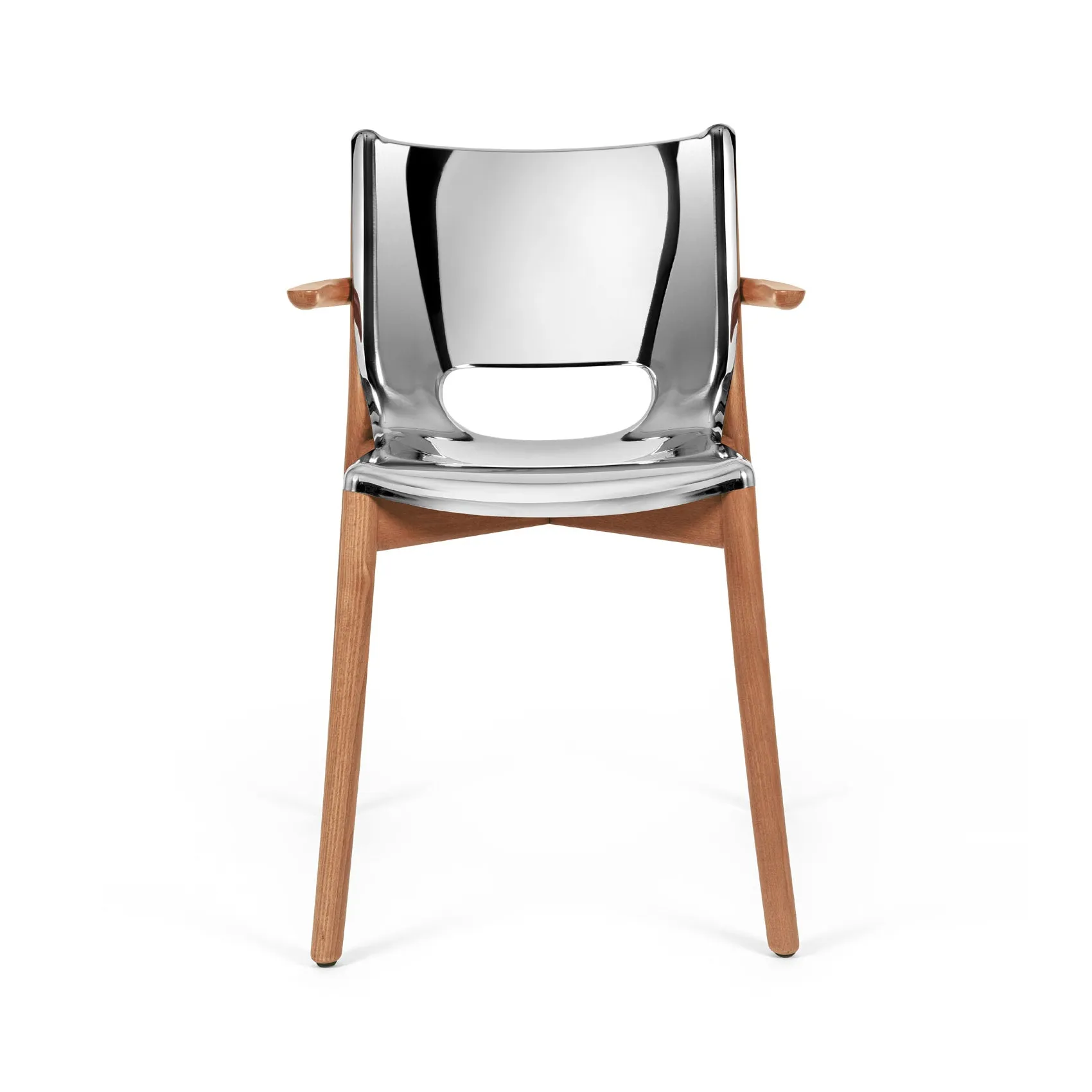 Pole Dining Chair with Armrest