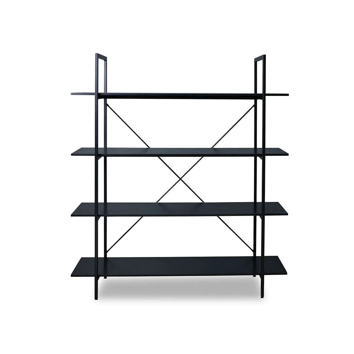Porto Bookcase - All Black Mocka