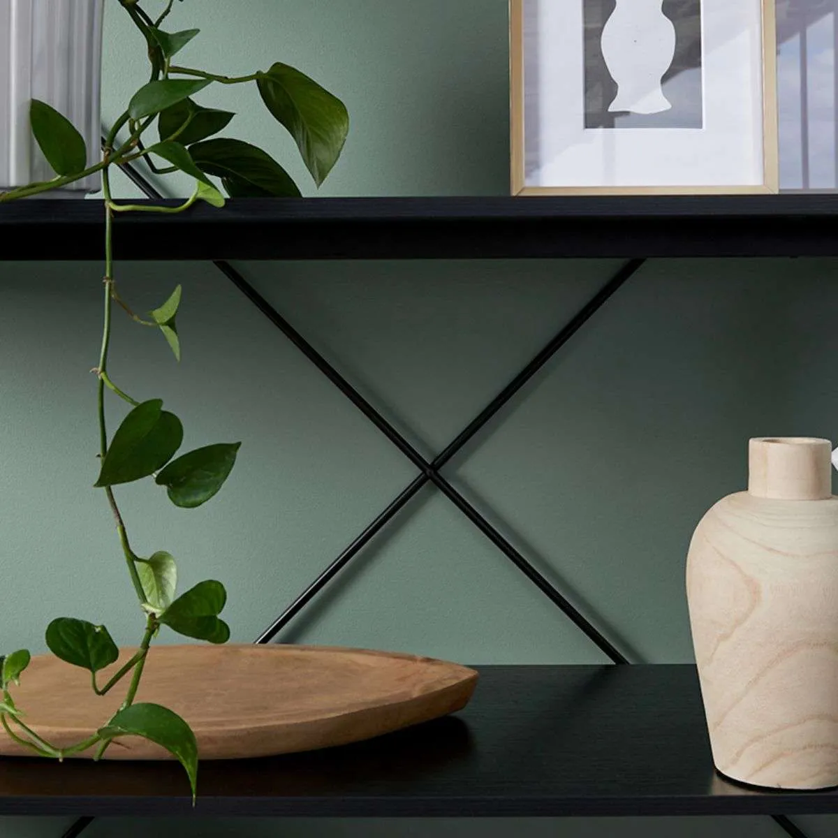 Porto Bookcase - All Black Mocka