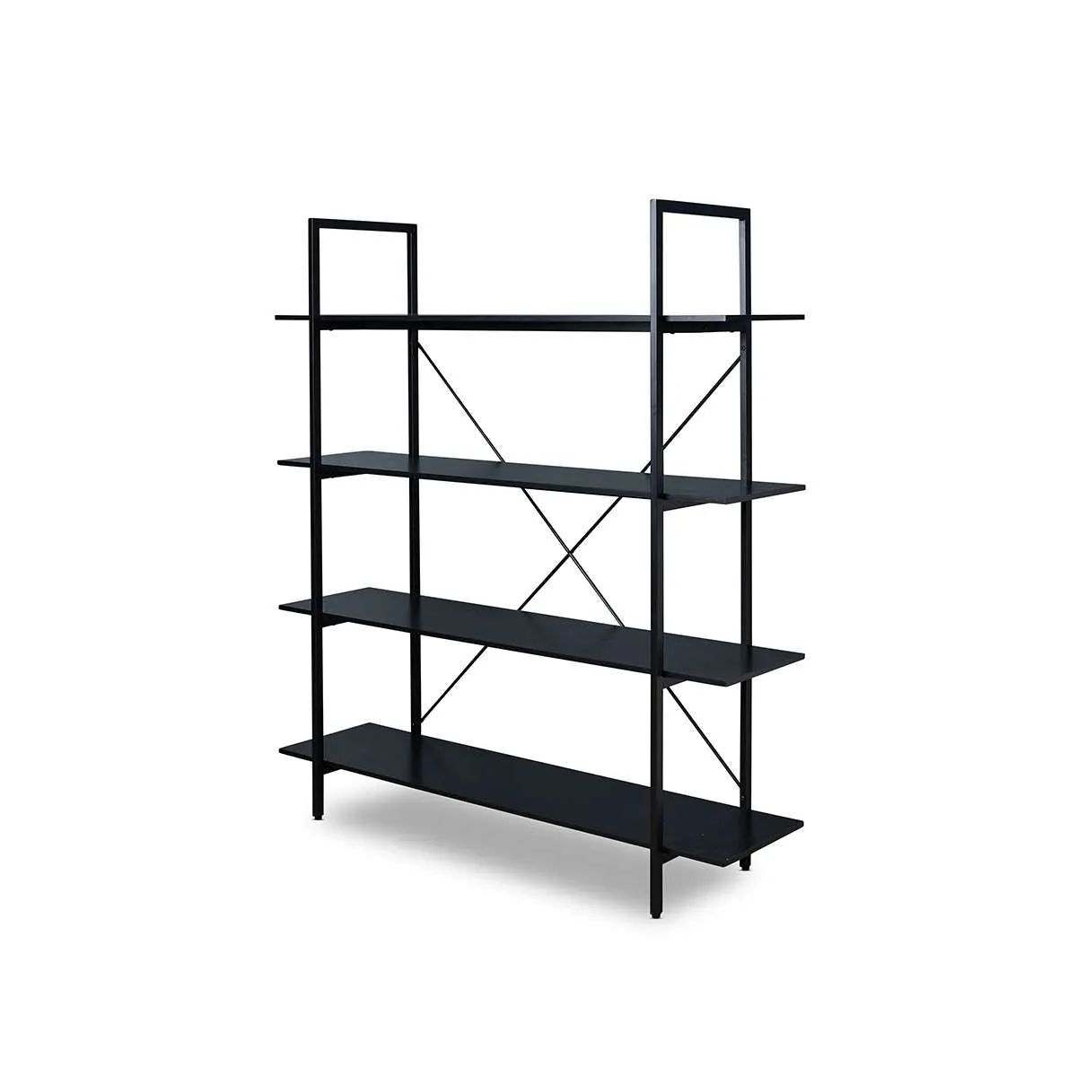 Porto Bookcase - All Black Mocka