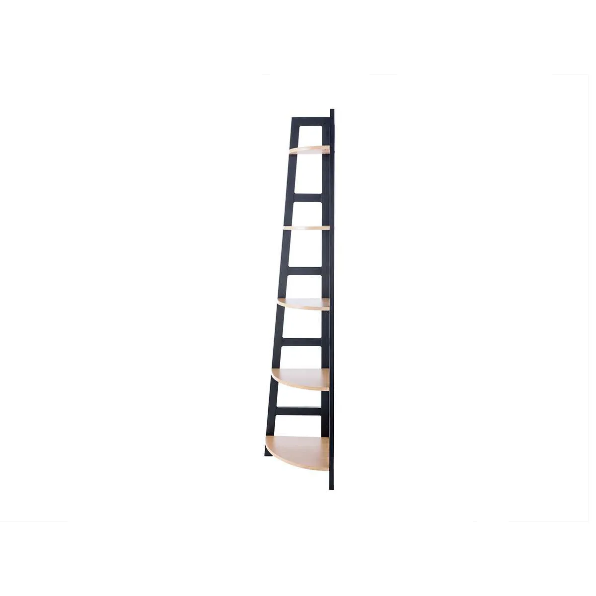 Porto Corner Shelves - Black Mocka