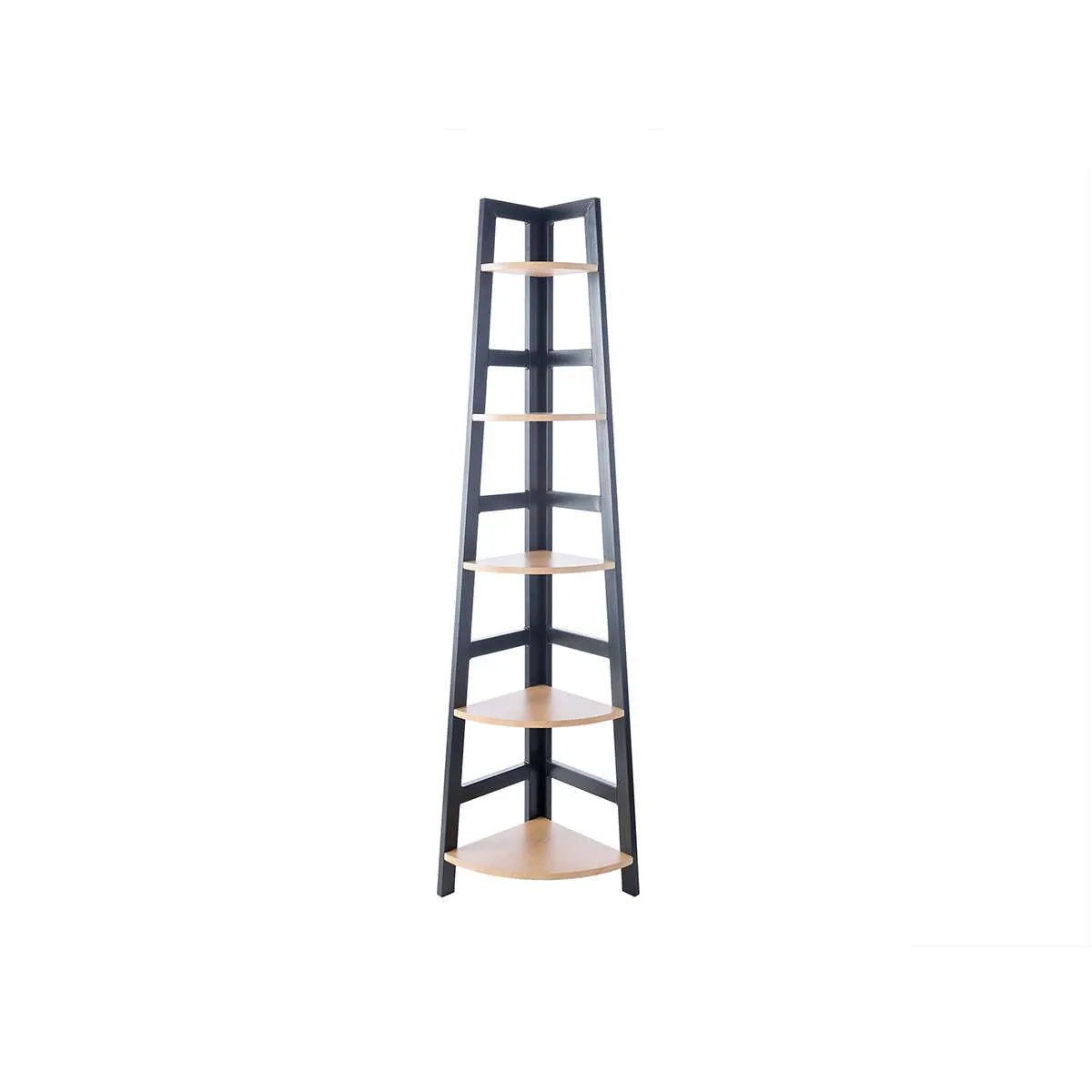 Porto Corner Shelves - Black Mocka