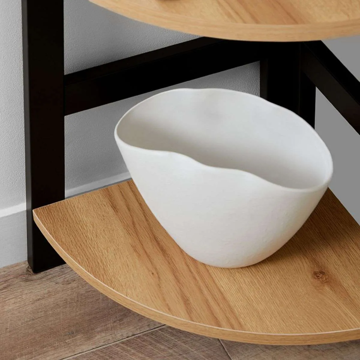 Porto Corner Shelves - Black Mocka