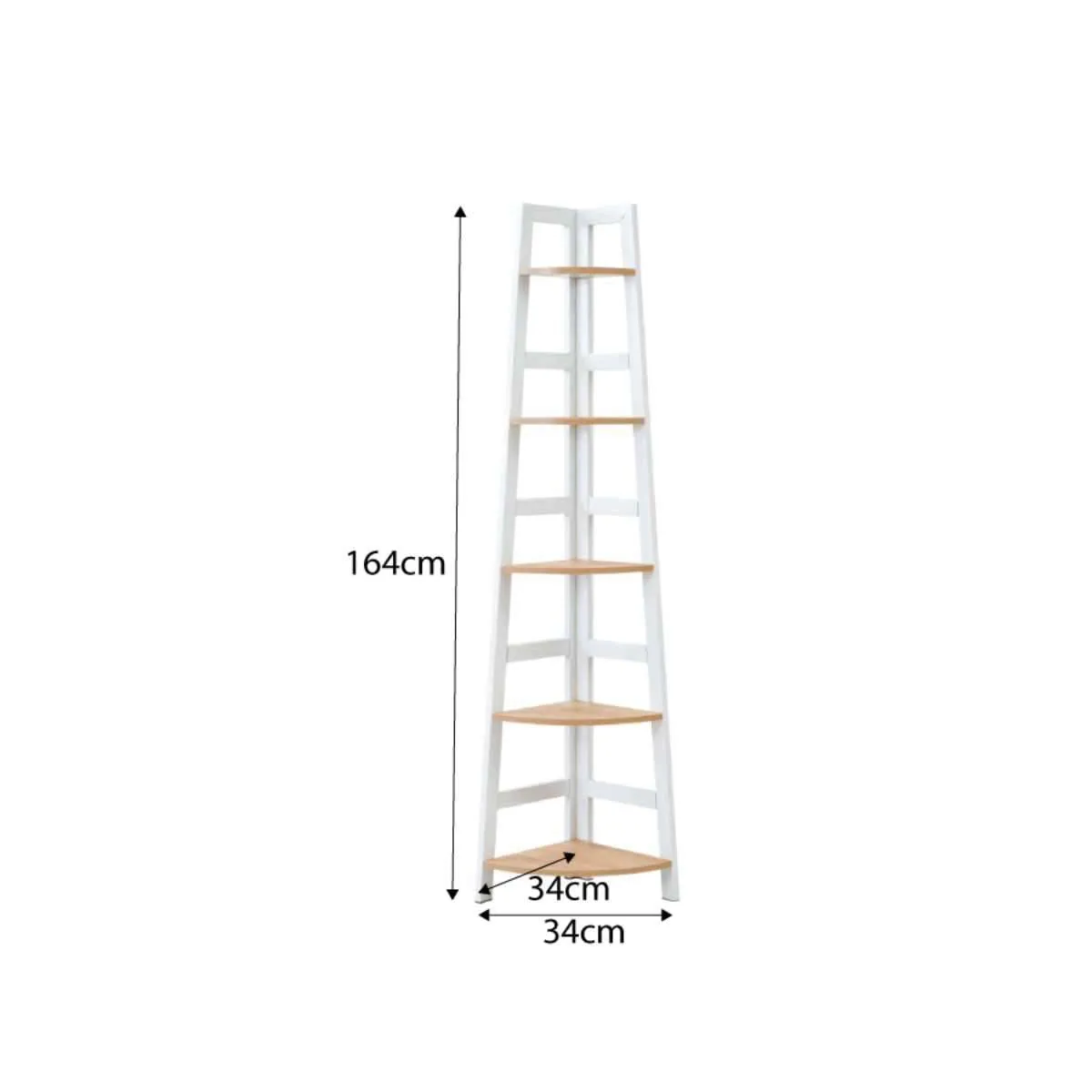 Porto Corner Shelves - White Mocka