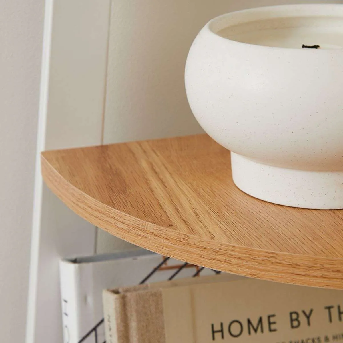 Porto Corner Shelves - White Mocka