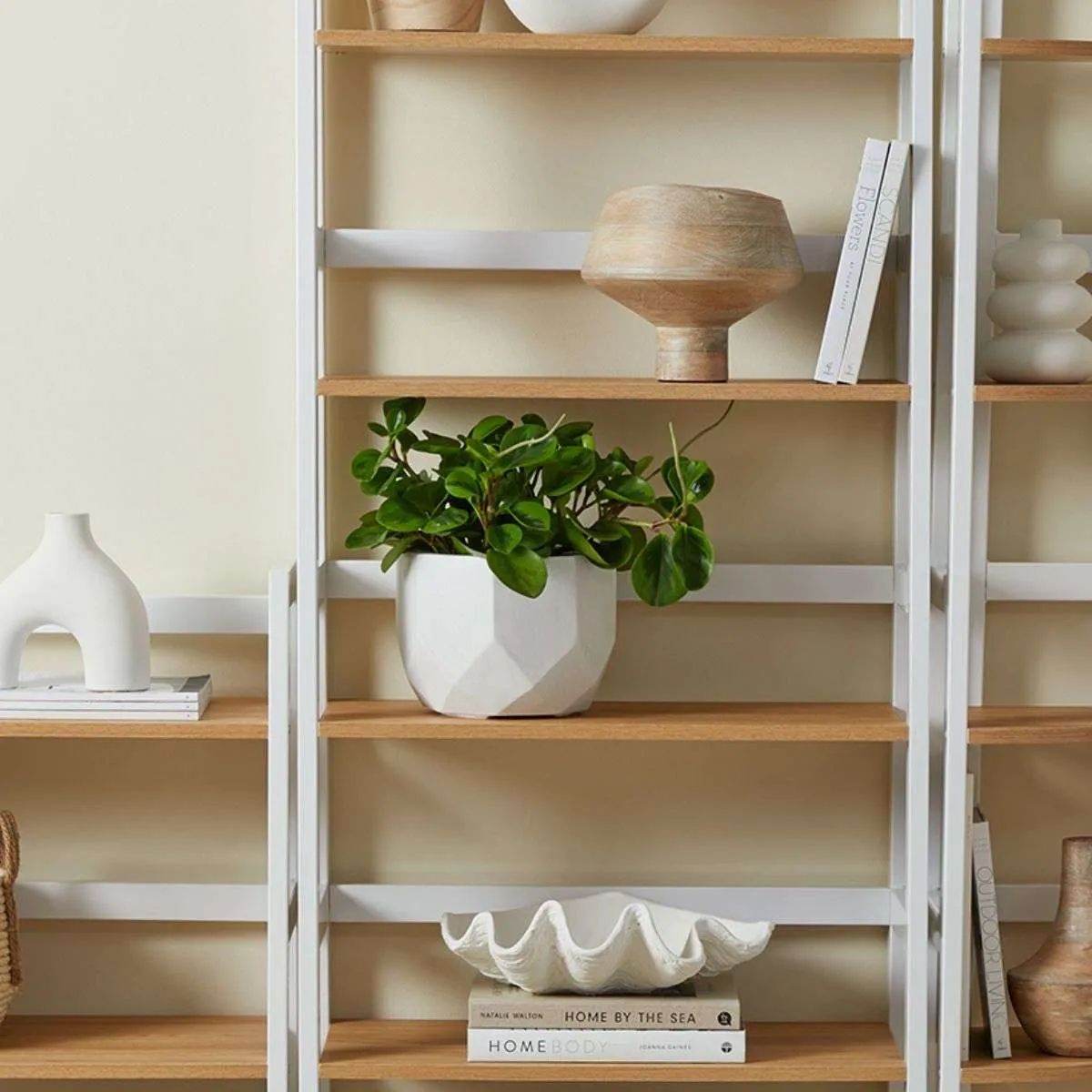 Porto Five Shelves - White Mocka