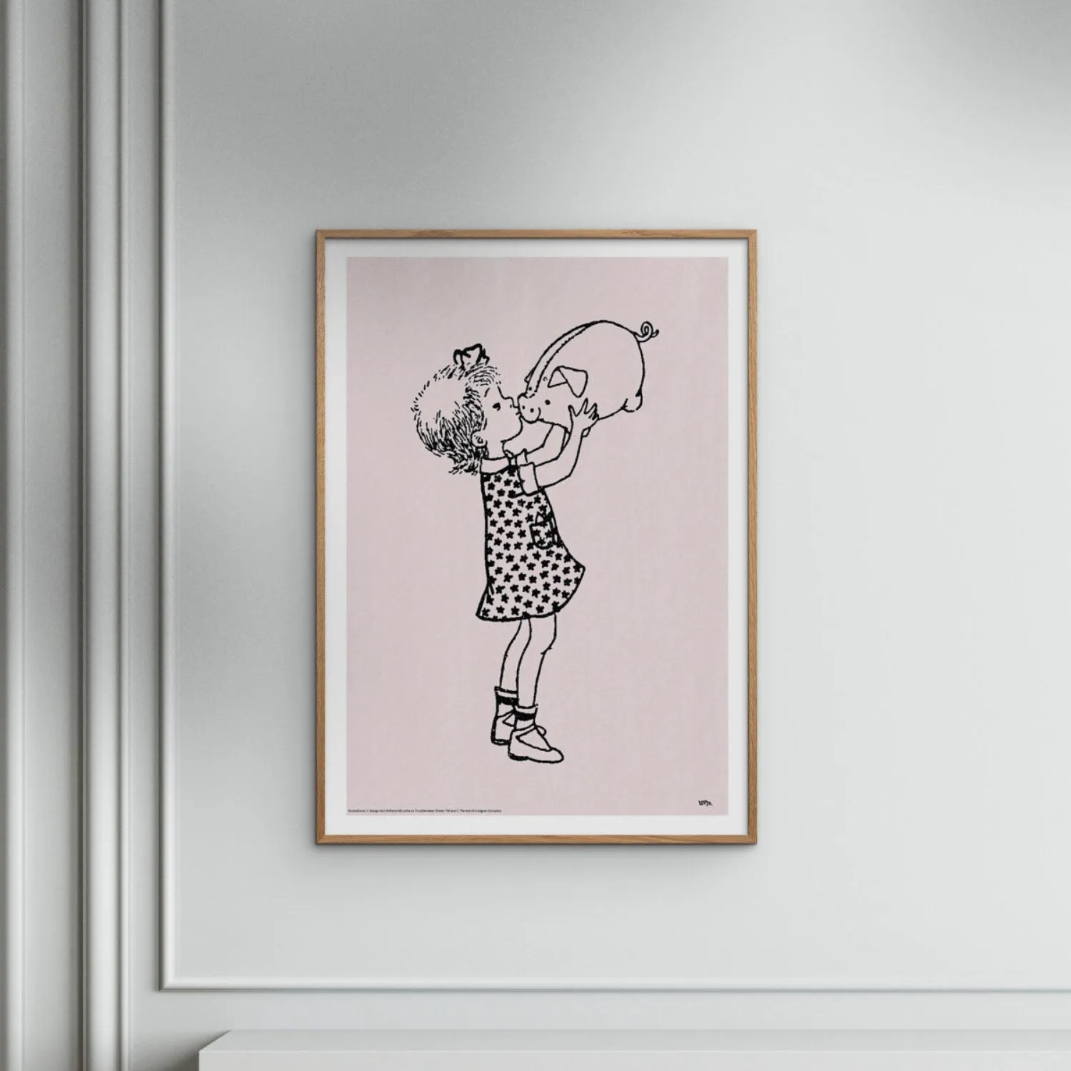 Poster & Frame Astrid Lindgren - Pig Snout - Lotta