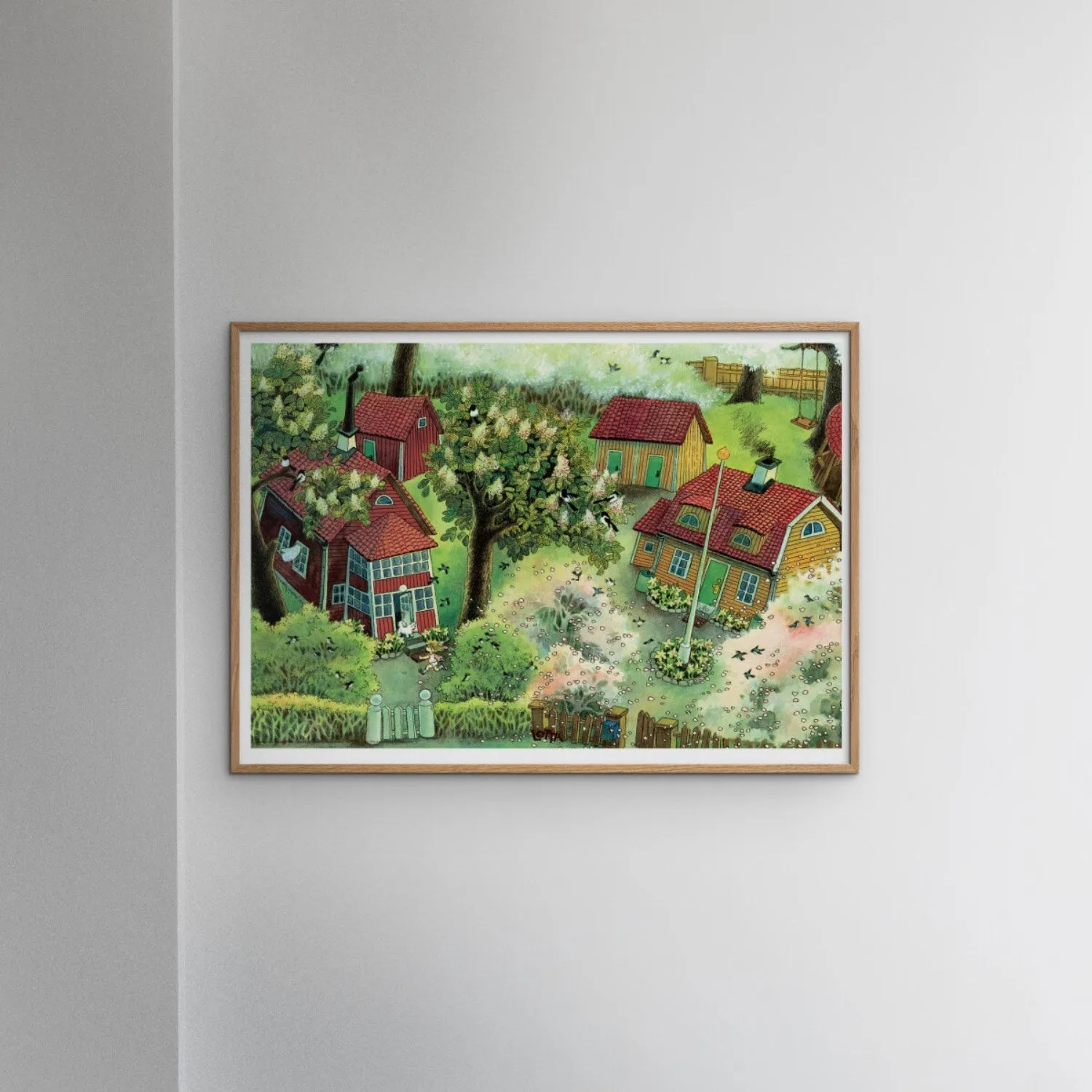 Poster & Frame Astrid Lindgren - Running In The Garden - Lotta On Troublemaker Street