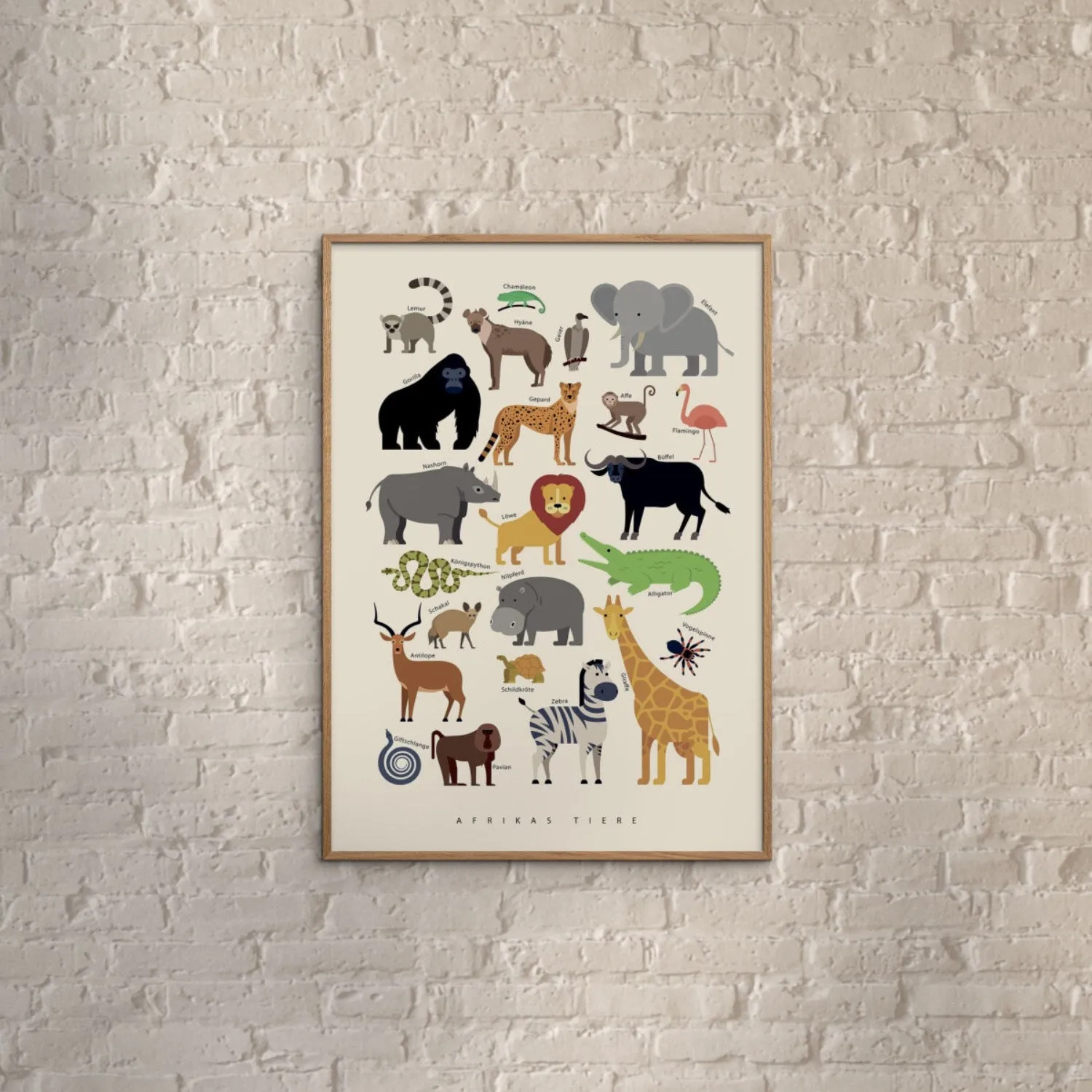Poster & Frame Citatplakat - Afrikas Tiere