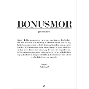Poster & Frame Citatplakat - Bonusmor Definition