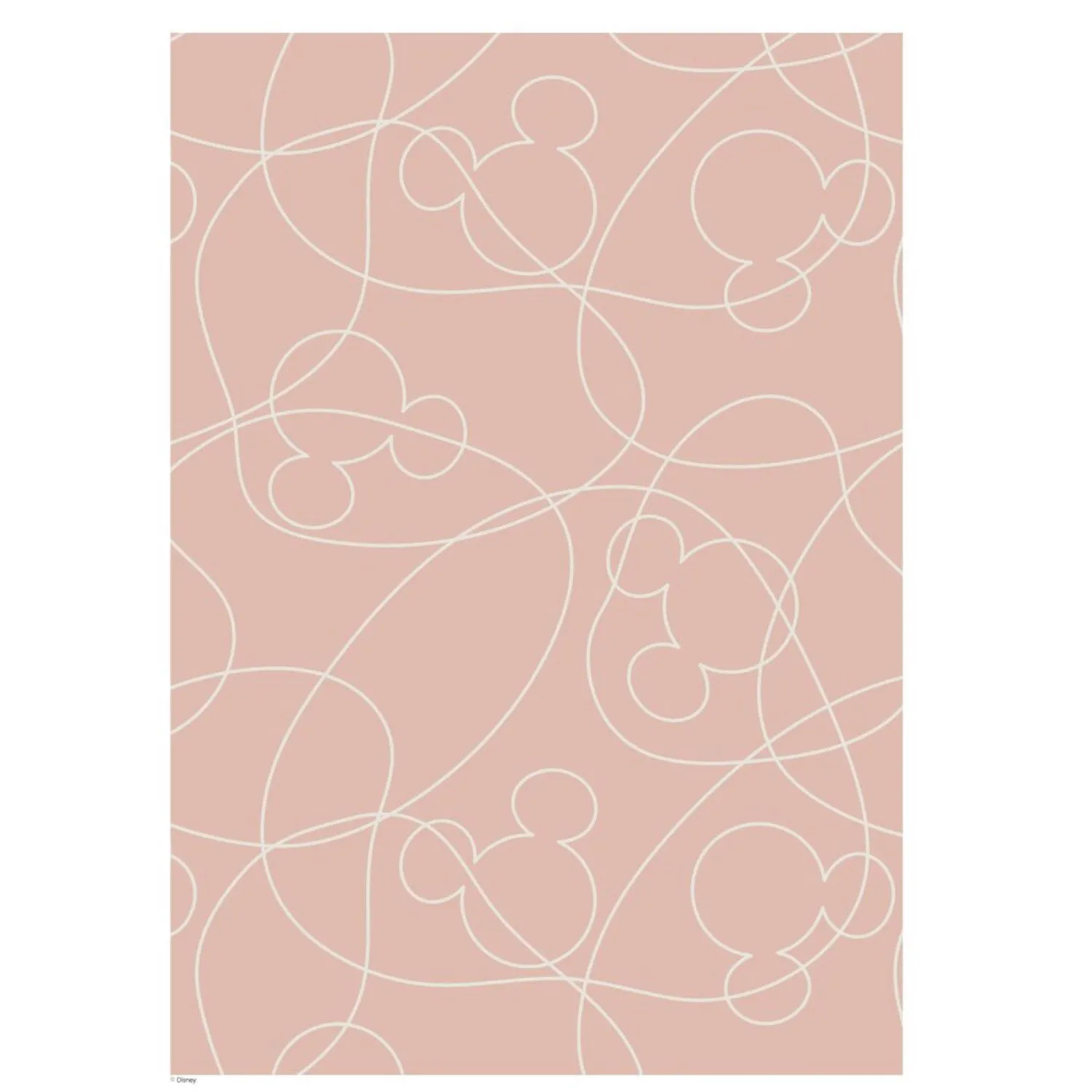 Poster & Frame Disney - Pink & White Mickey Outline