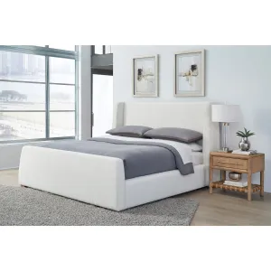 Presley Upholstered Wingback Platform Bed in Cottage Cheese Boucle Modus