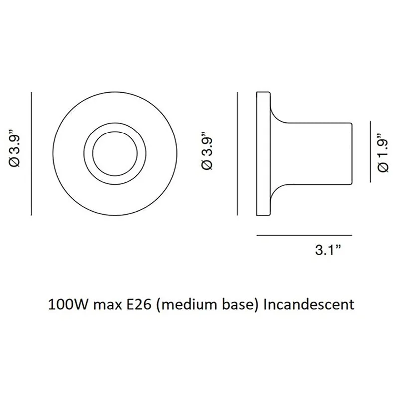 Punt Wall/Ceiling Light