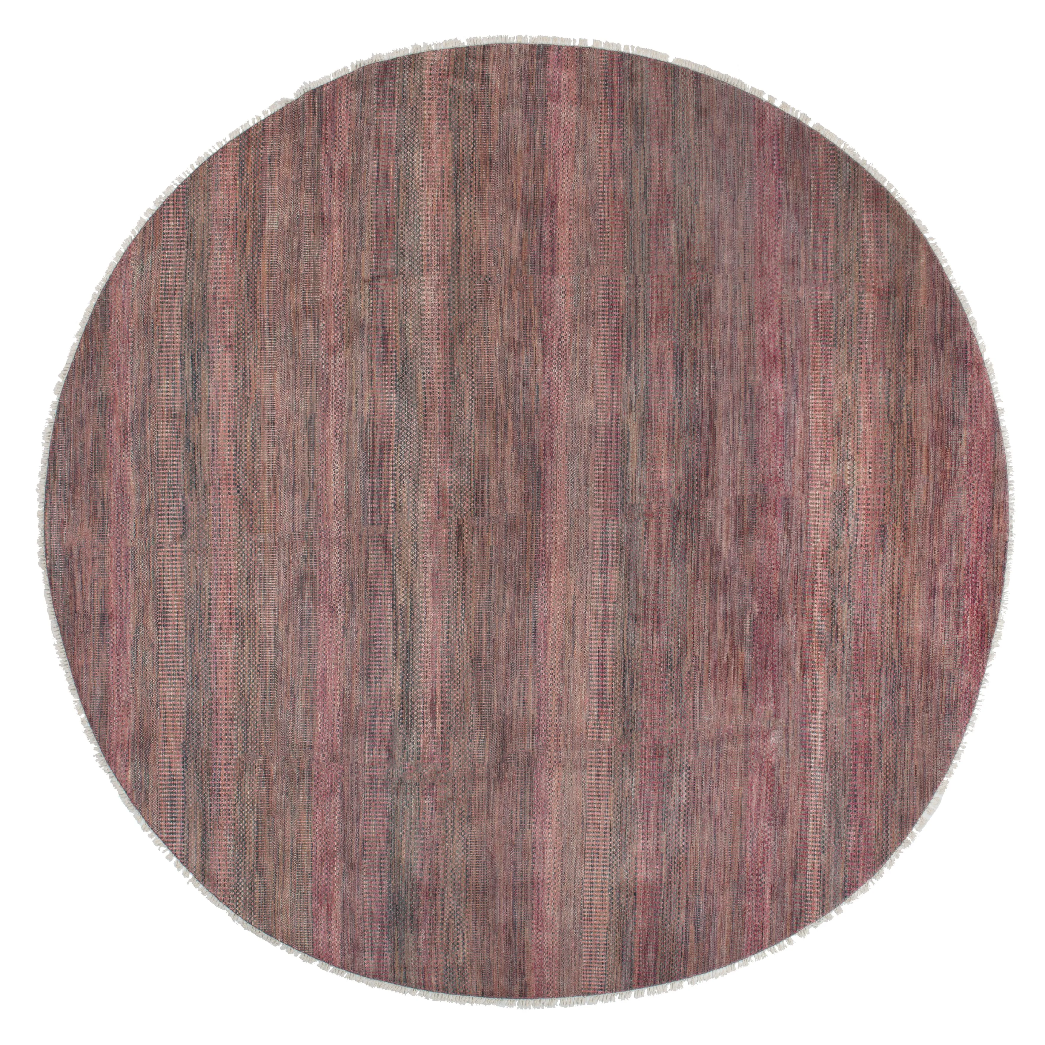 Purple Modern Wool Blend Rug - 10'3" Round