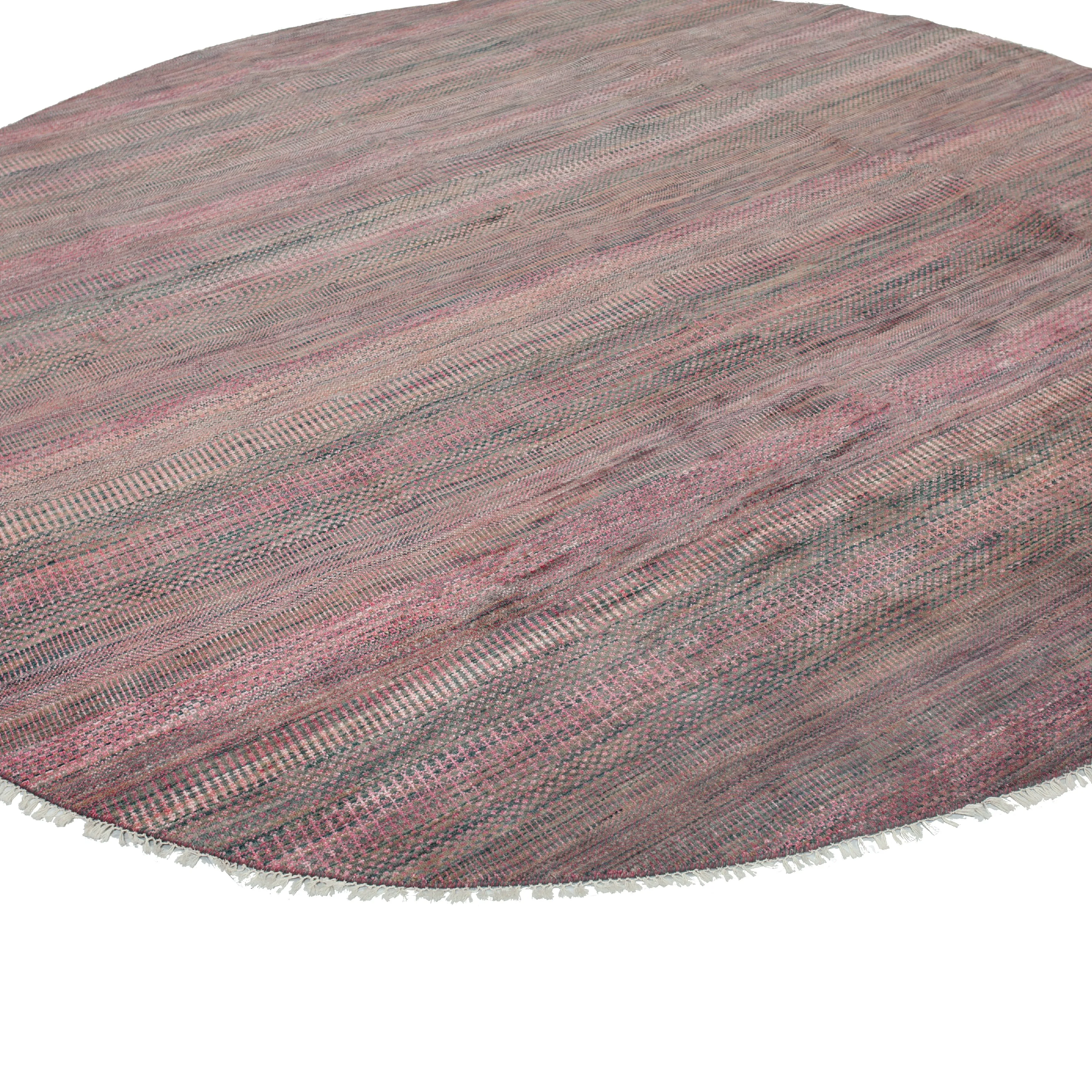 Purple Modern Wool Blend Rug - 10'3" Round