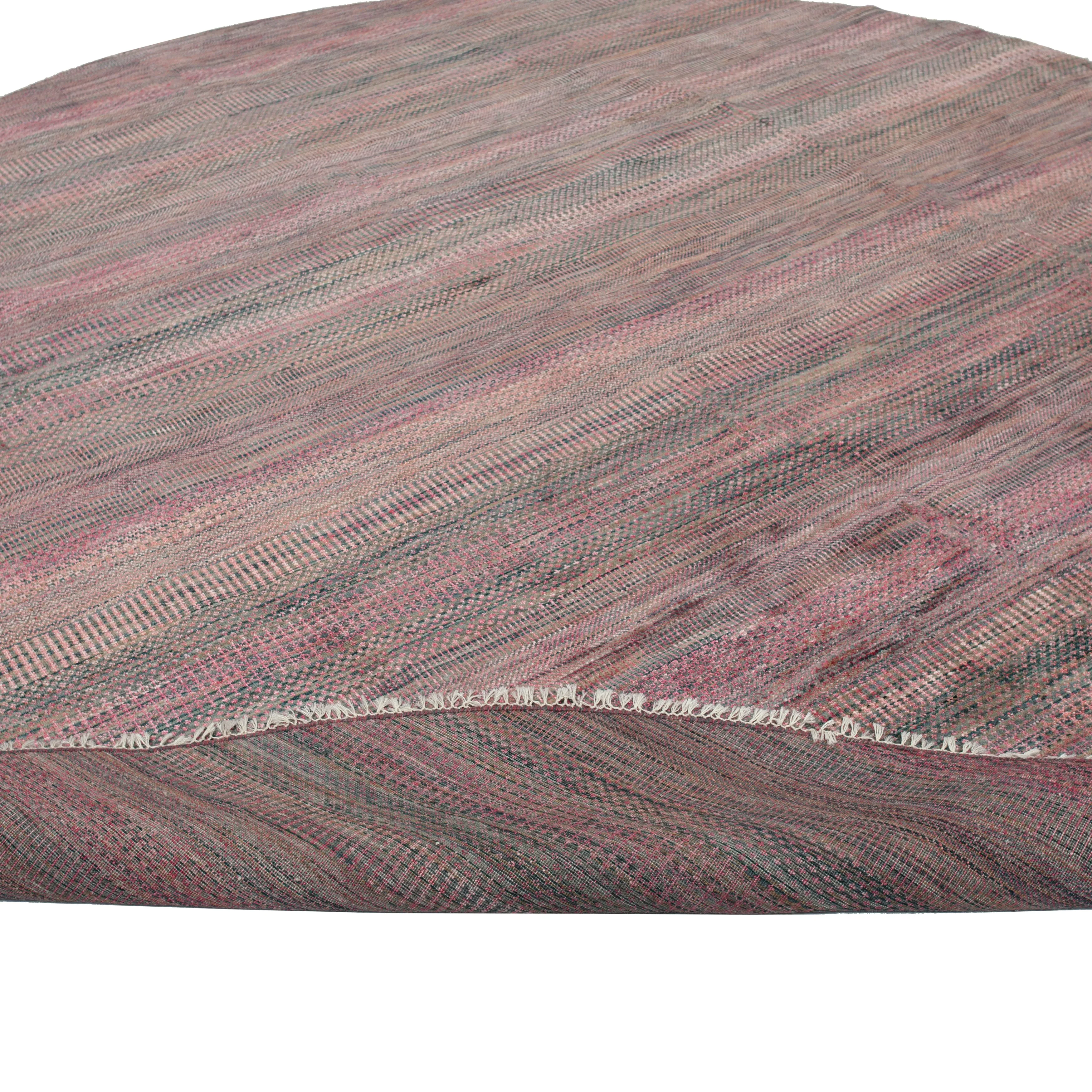 Purple Modern Wool Blend Rug - 10'3" Round