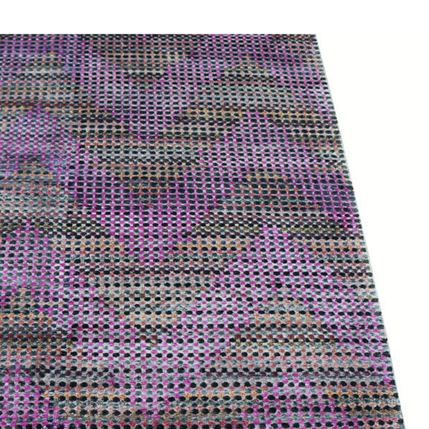 Purple Nu Vibrant Modern Tibetan Silk Rug - 7'11" x 10'