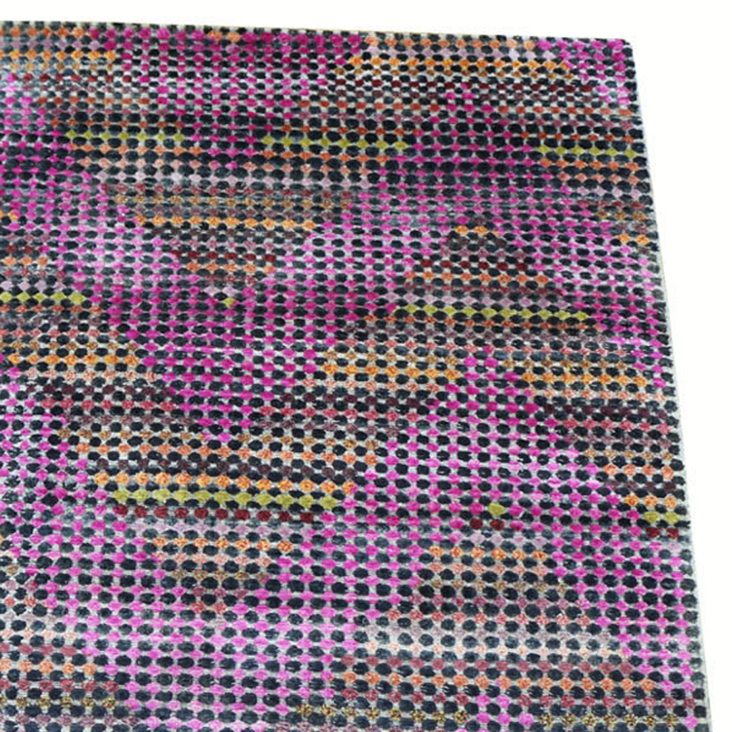 Purple Nu Vibrant Modern Tibetan Silk Rug - 7'11" x 10'
