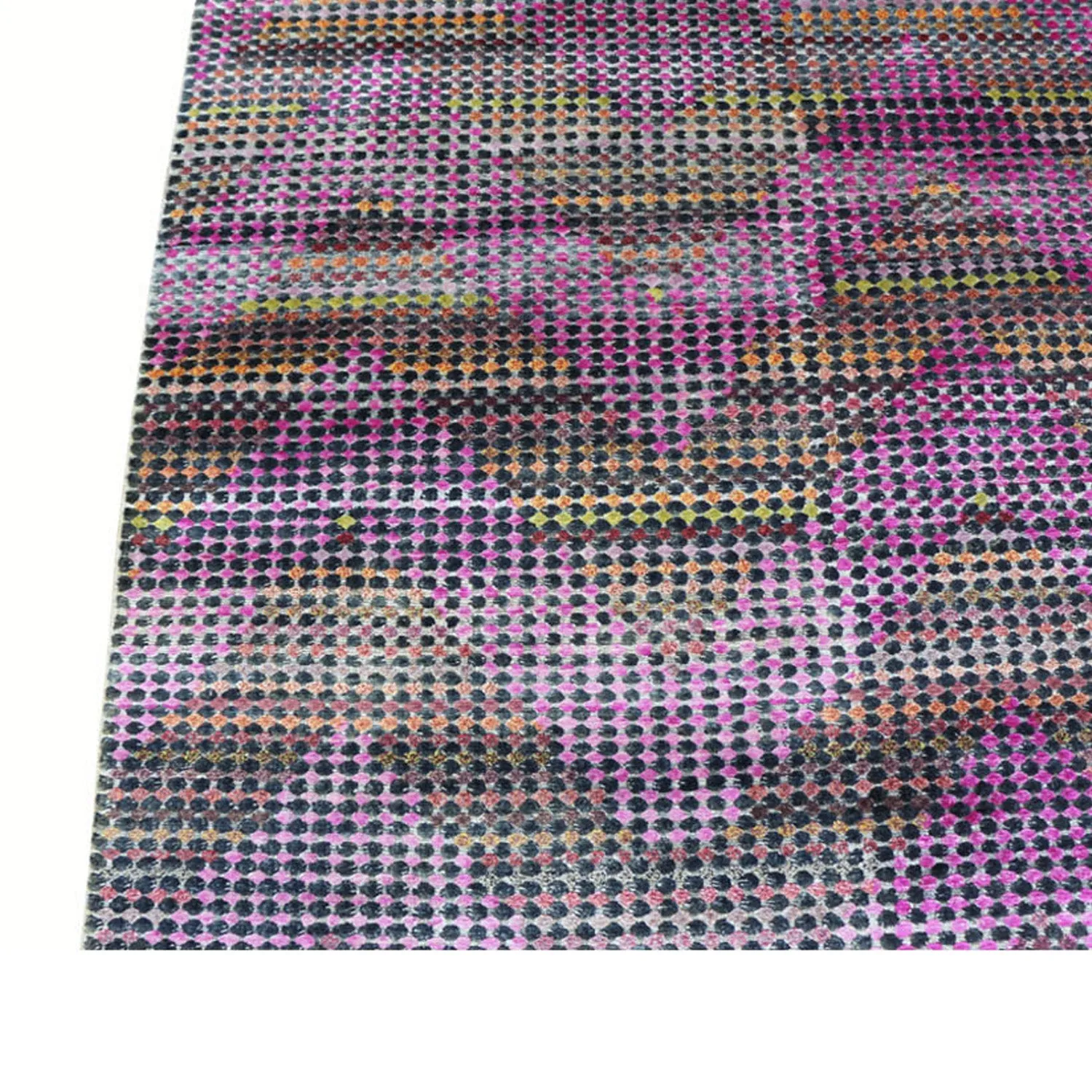 Purple Nu Vibrant Modern Tibetan Silk Rug - 7'11" x 10'