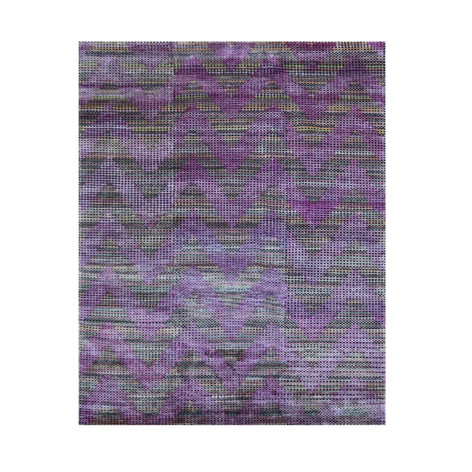 Purple Nu Vibrant Modern Tibetan Silk Rug - 7'11" x 10'