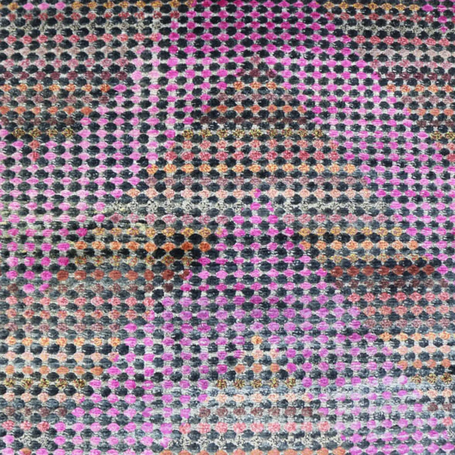 Purple Nu Vibrant Modern Tibetan Silk Rug - 7'11" x 10'